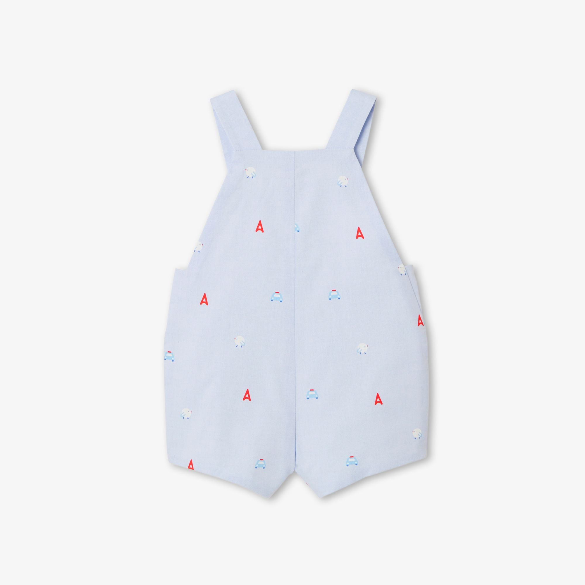 Short Dungarees Baby Boy - Blue/Multicolour