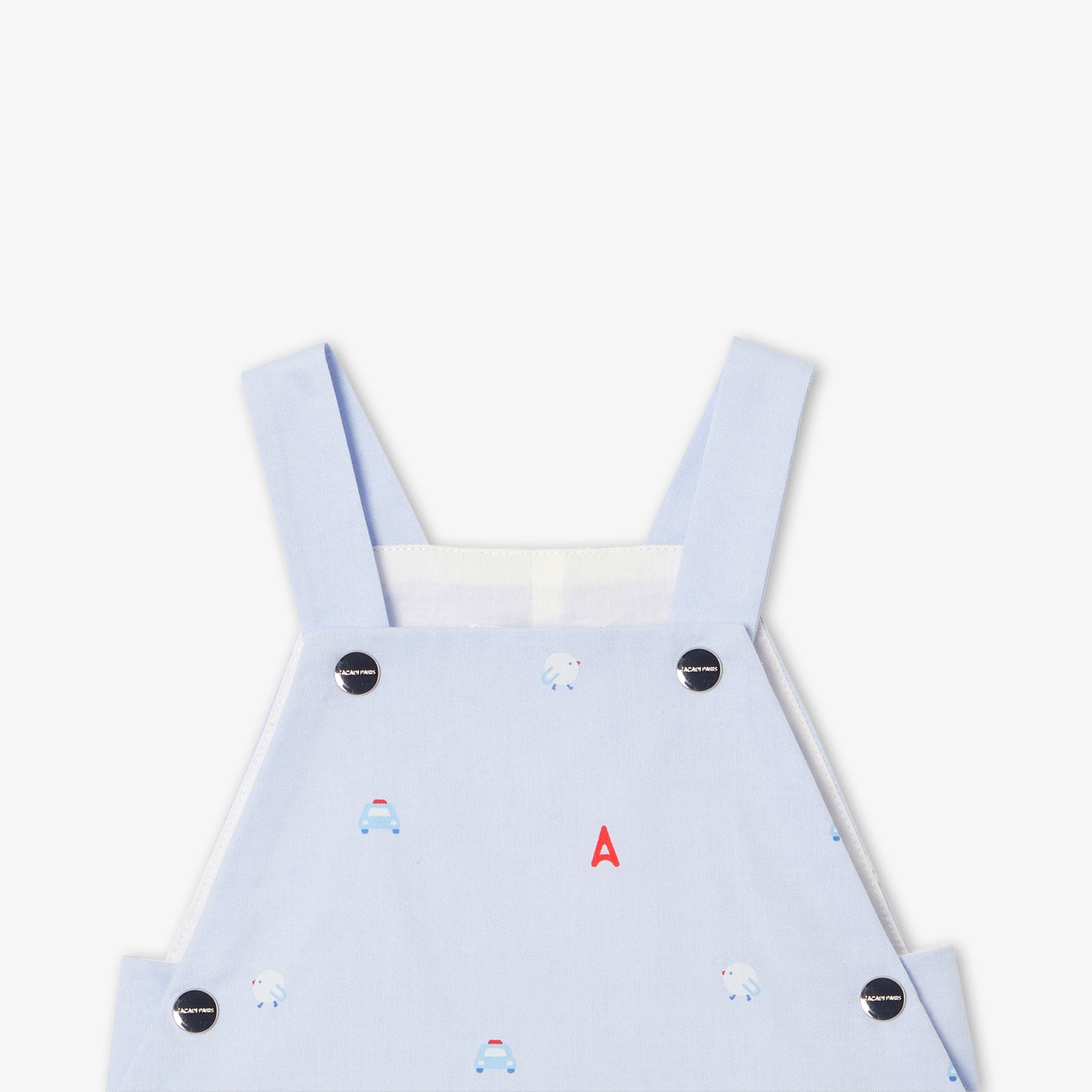 Short Dungarees Baby Boy - Blue/Multicolour