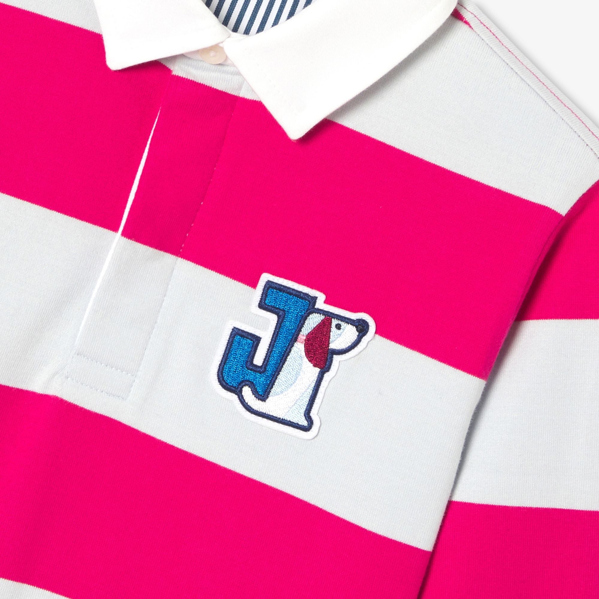 Polo shirt a Long-sleeved Boy - Pink/Blue
