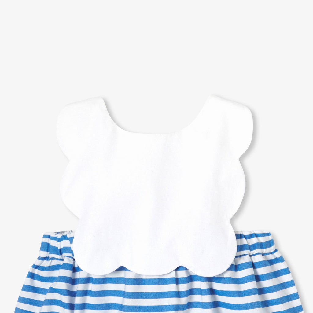 Romper Baby Girl - White/Light Blue