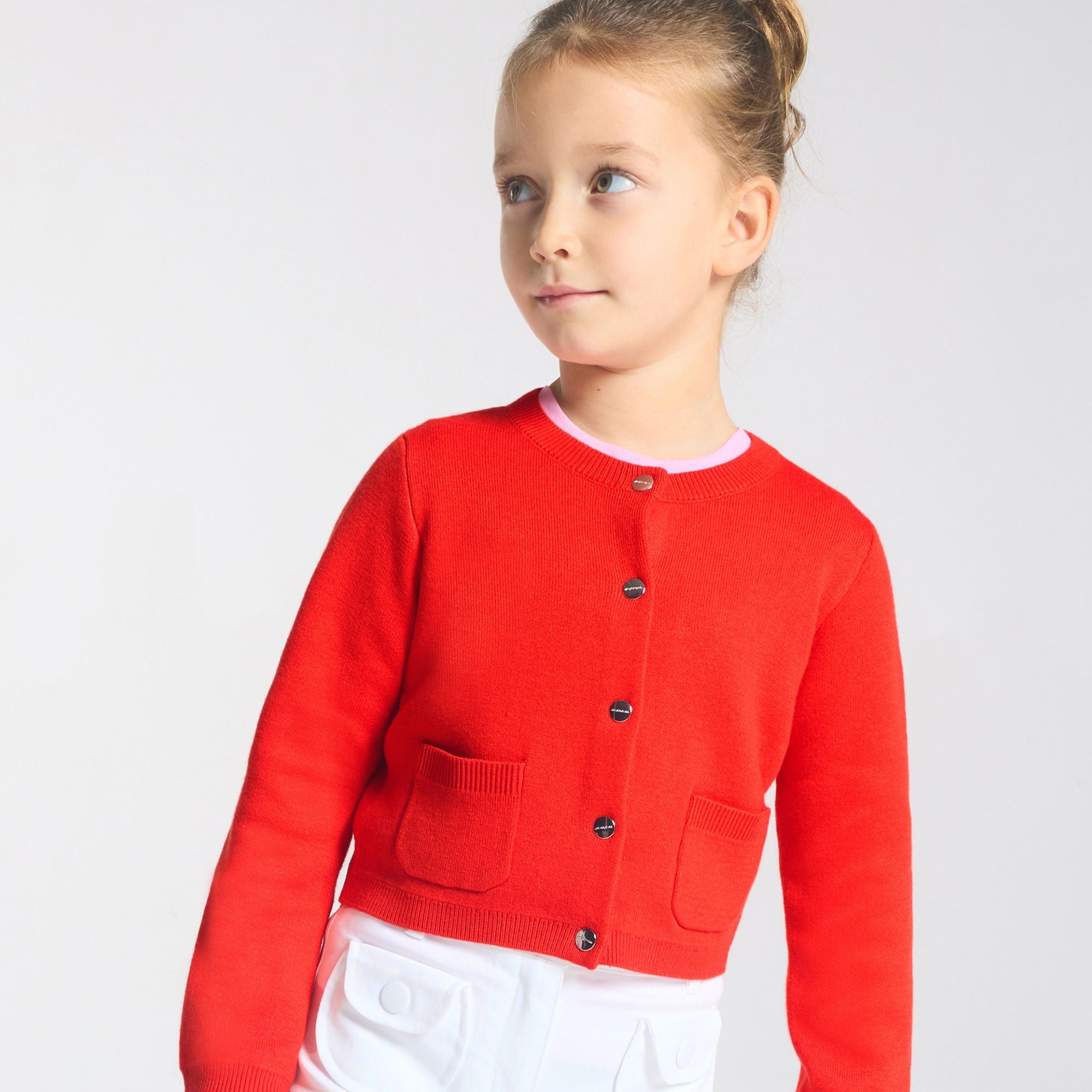 JC-TG129 - Jacadi Girl's cropped cardigan