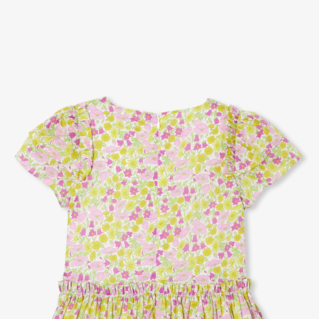 Dress in Liberty Fabric Girl - White/Multicolour