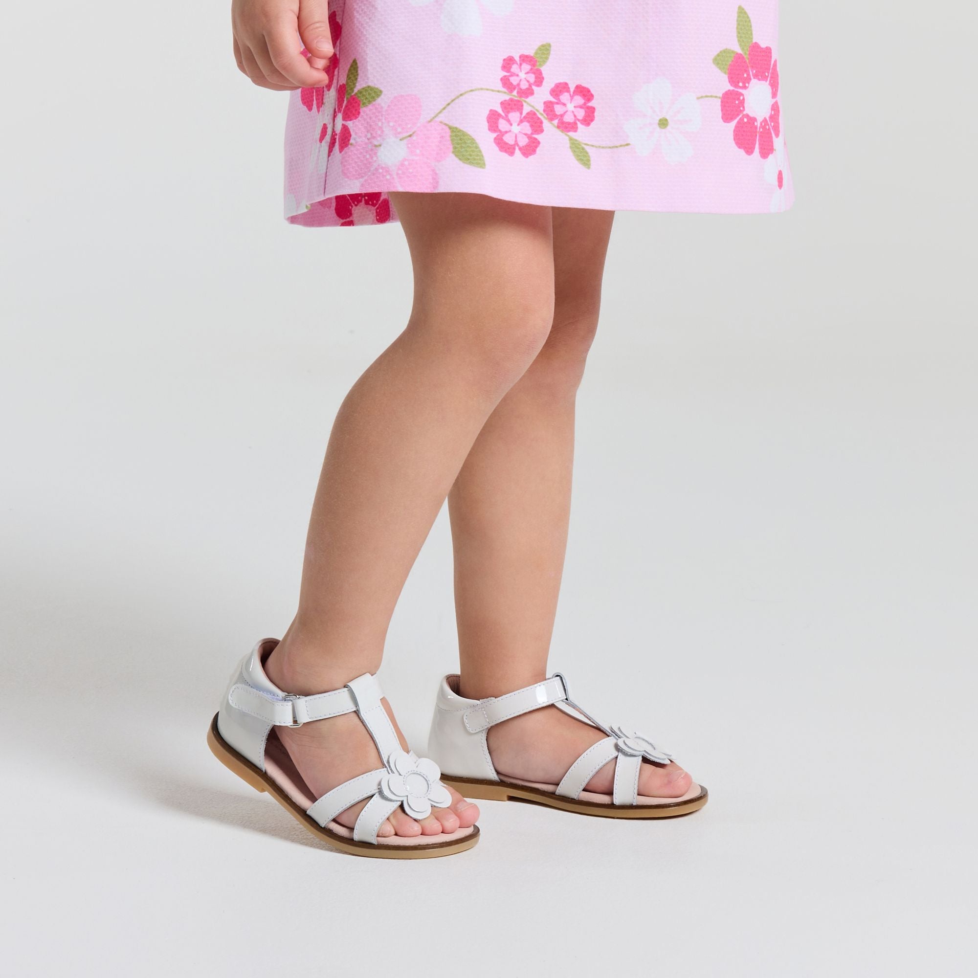 Patent Leather Sandals Baby Girl - Pink/White