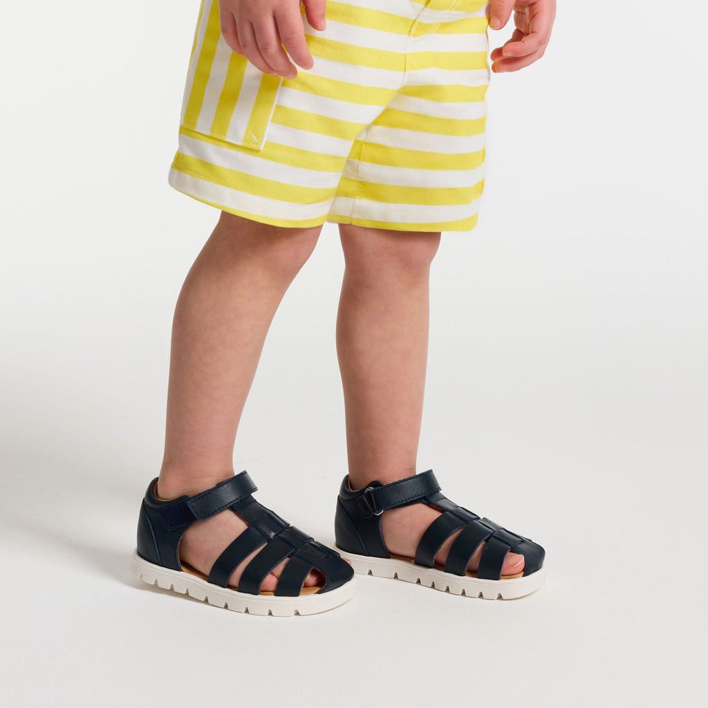 Leather Sandals Baby Boy - Blu Navy Jacadi