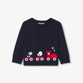 JC-NB030 Baby cotton sweater - navy blue jacadi