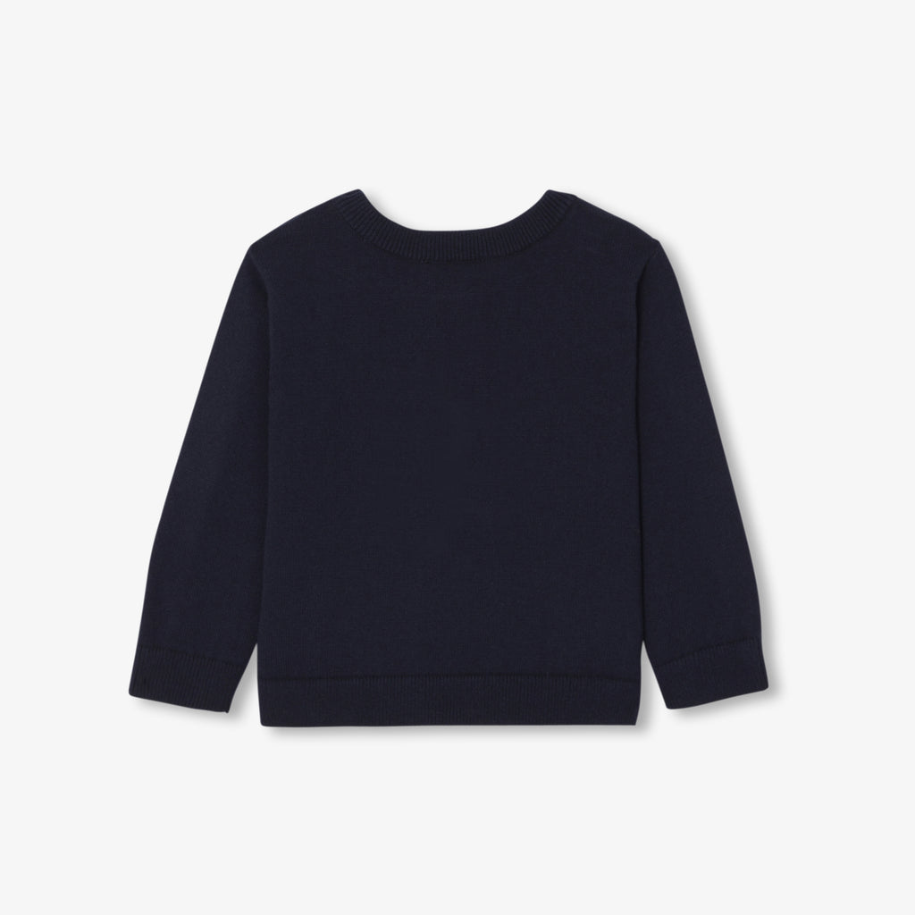 JC-NB030 Baby cotton sweater - navy blue jacadi