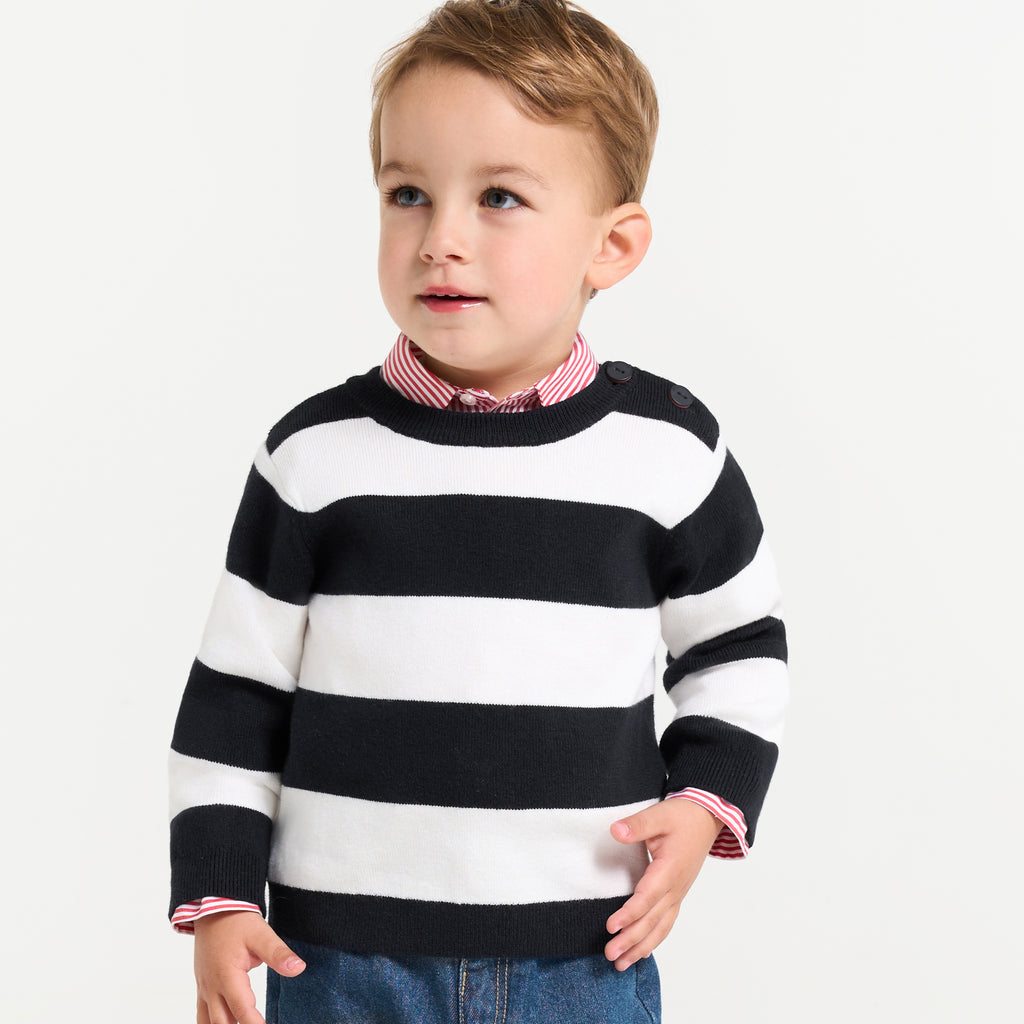 JC-NB059 - Jacadi Baby boy striped sailor sweater