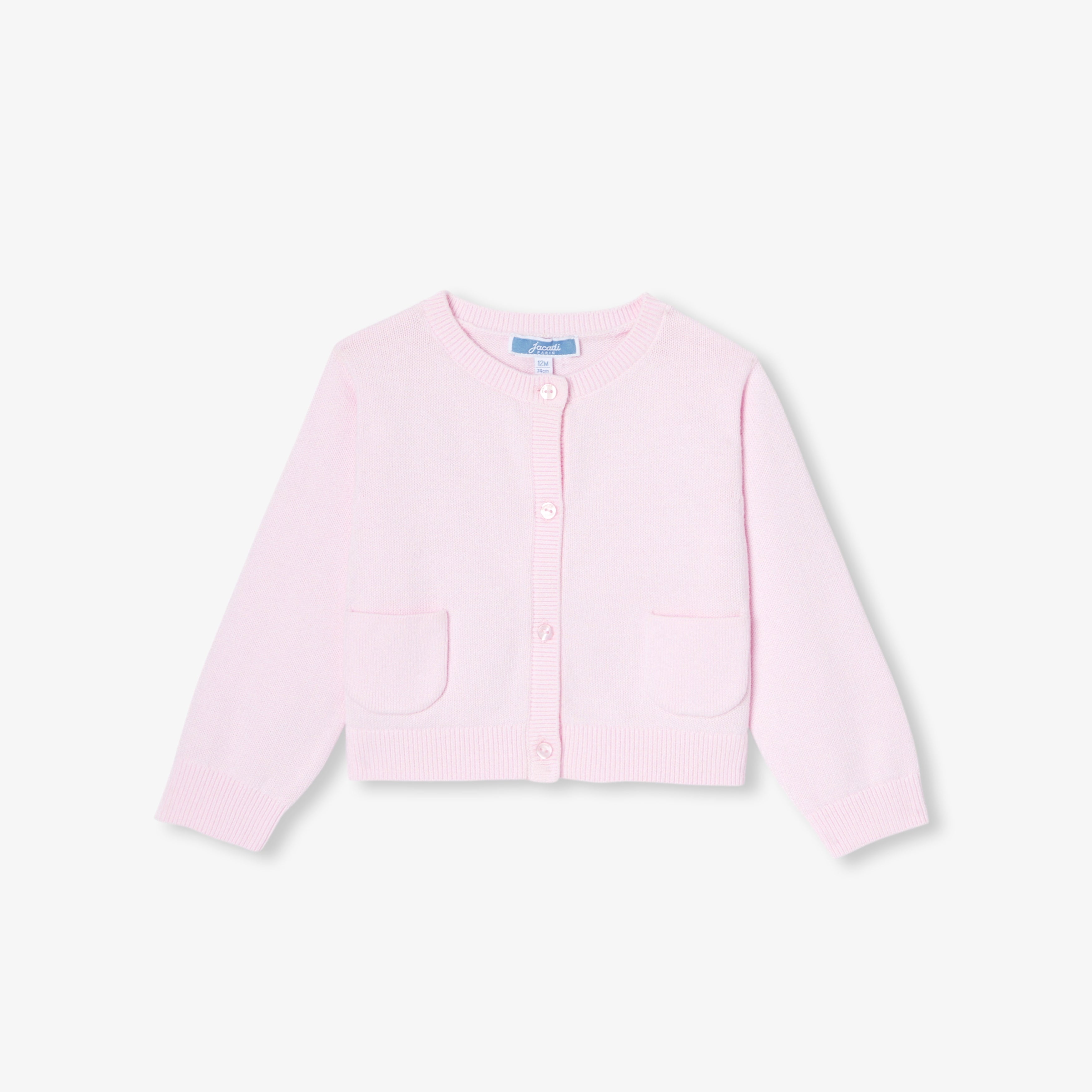 JC-NG069 Jacadi Baby Girl Cotton Cardigan (Powder Pink)