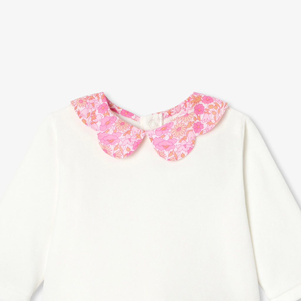 JC-NG086 Jacadi Comfort Knit Set for Baby Girl (sweet white jacadi)