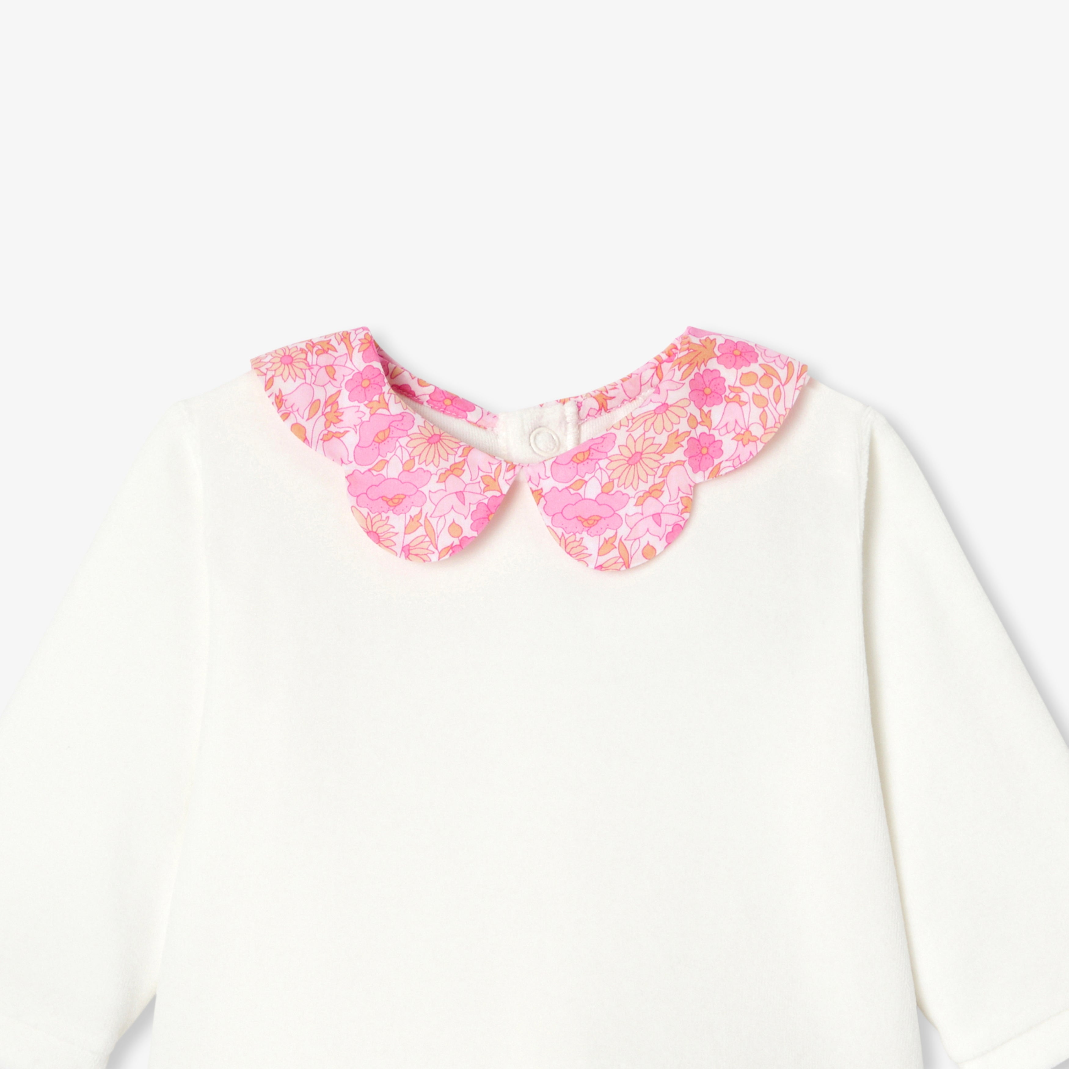 JC-NG086 Jacadi Comfort Knit Set for Baby Girl (sweet white jacadi)