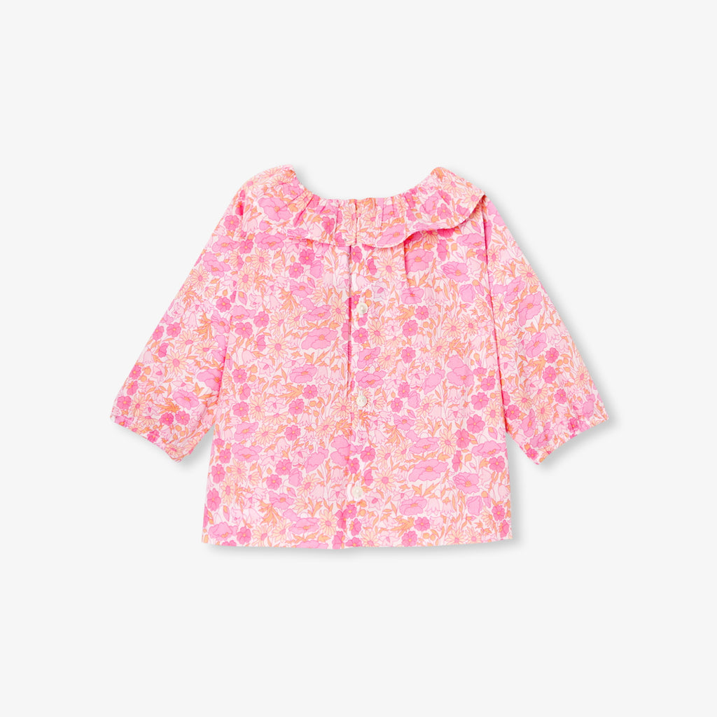 JC-NG085 Jacadi Liberty Fabric Blouse for Baby Girl (Pink)