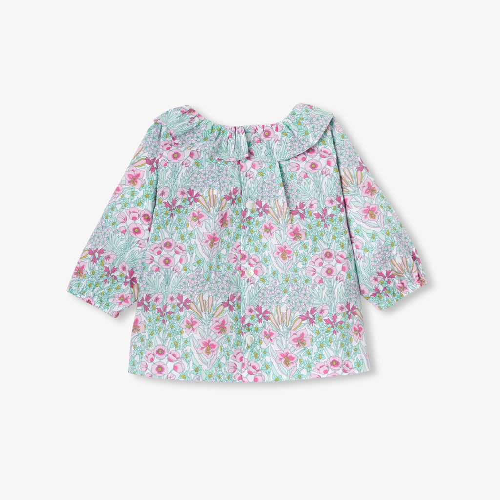 JC-NG080 Jacadi Newborn Liberty Fabric Blouse