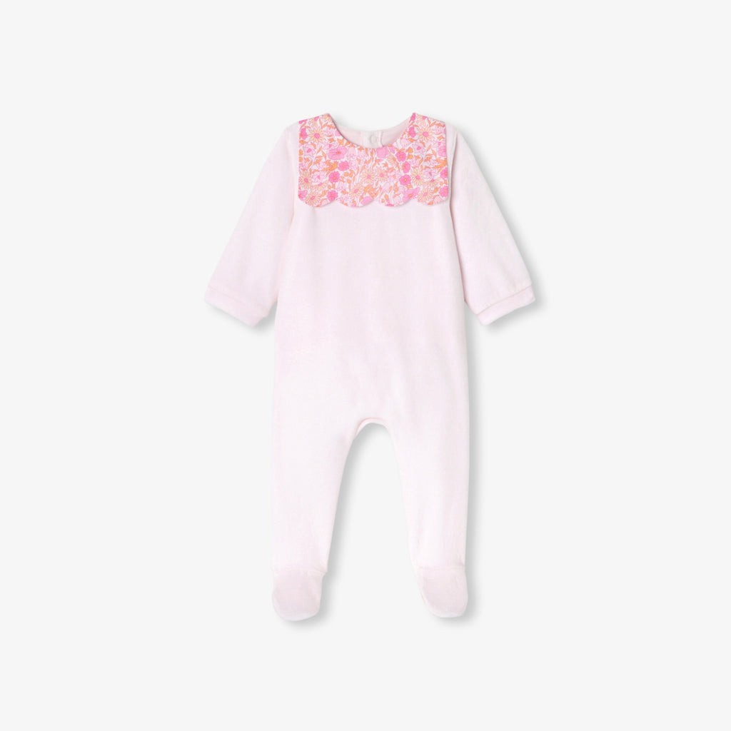 JC-NG088 Jacadi Chenille Pyjama Set for Baby Girl (Pink)