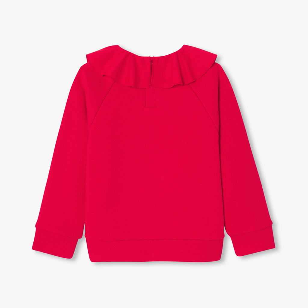 JC-TG051 Jacadi Girls Top in fleece girls (coquelicot)