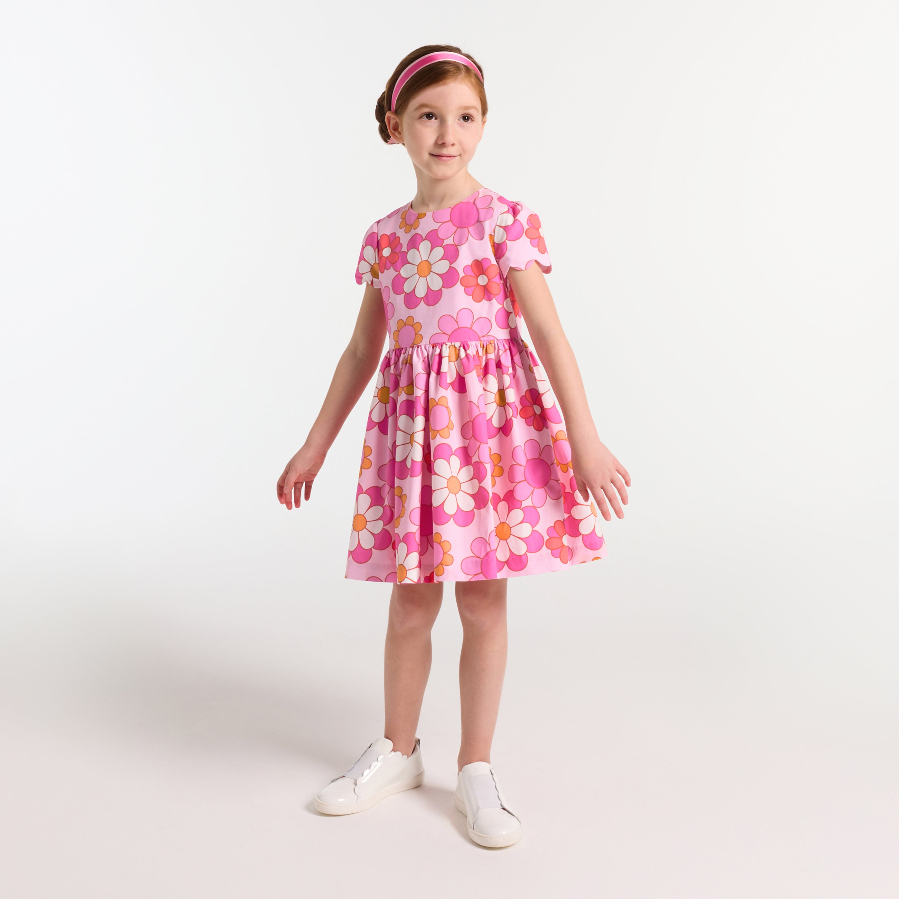JC-TG068 Jacadi Girls Floral Cotton Dress