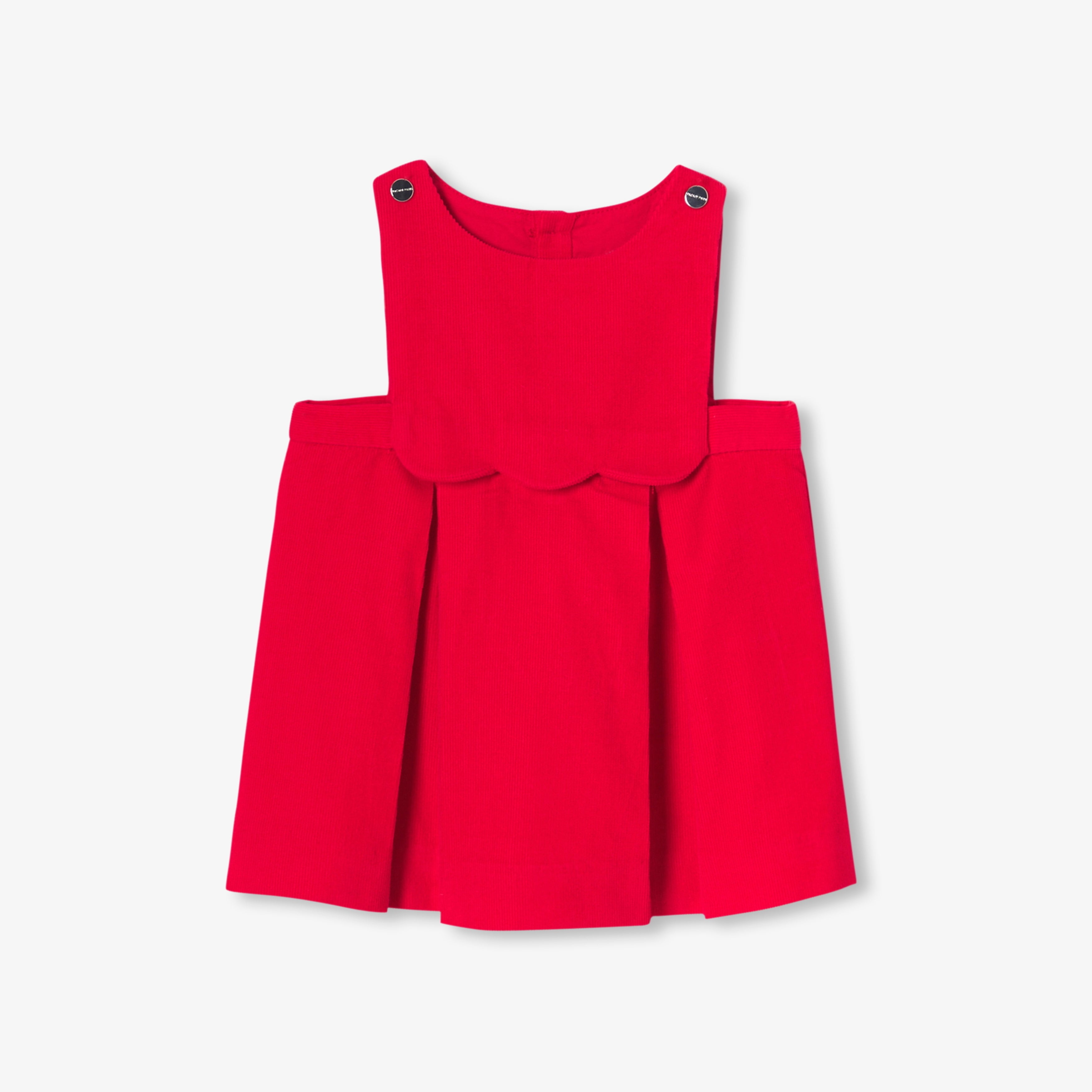 JC-NG065 Jacadi Baby Girl Cotton Velvet Dress (Jacadi Red)