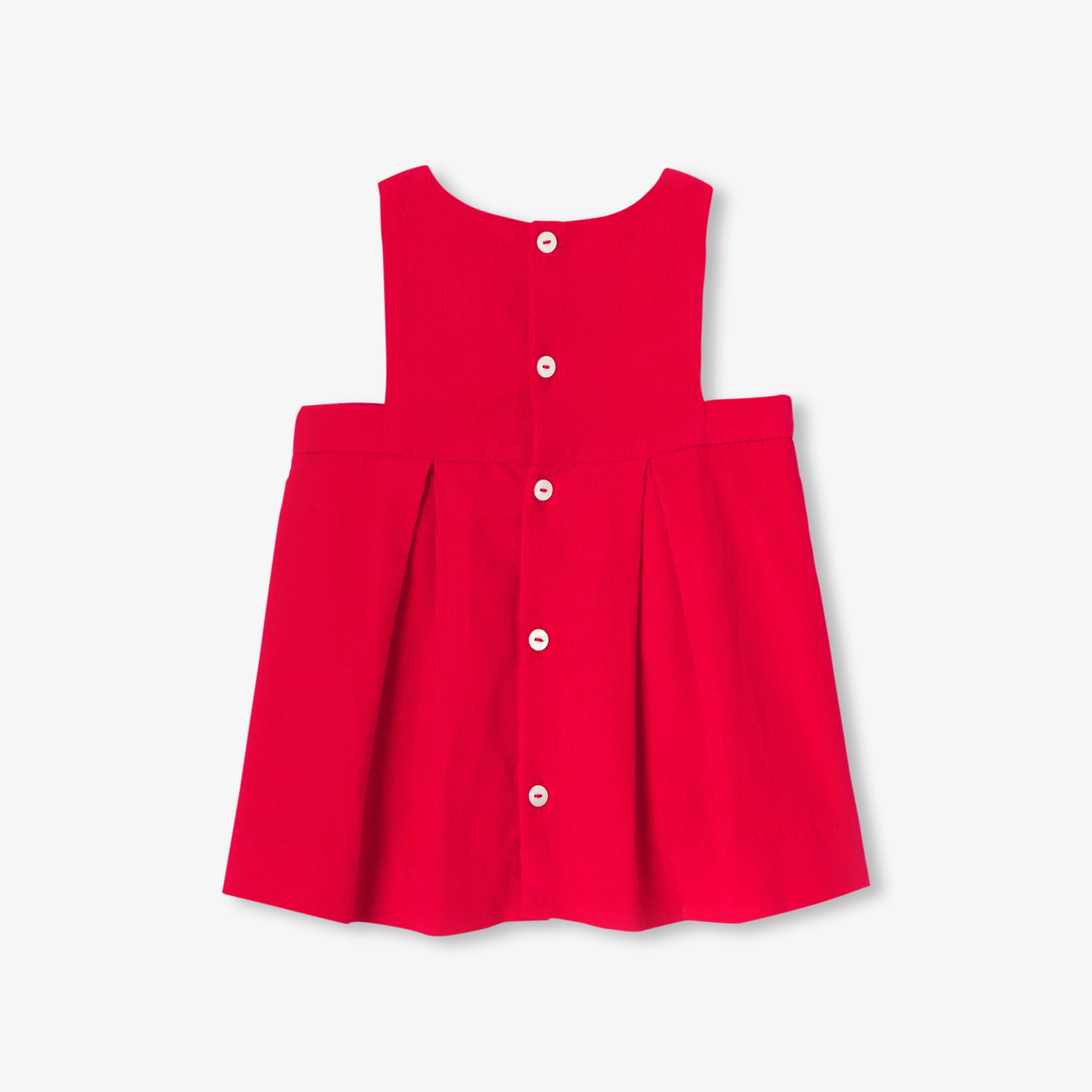 JC-NG065 Jacadi Baby Girl Cotton Velvet Dress (Jacadi Red)