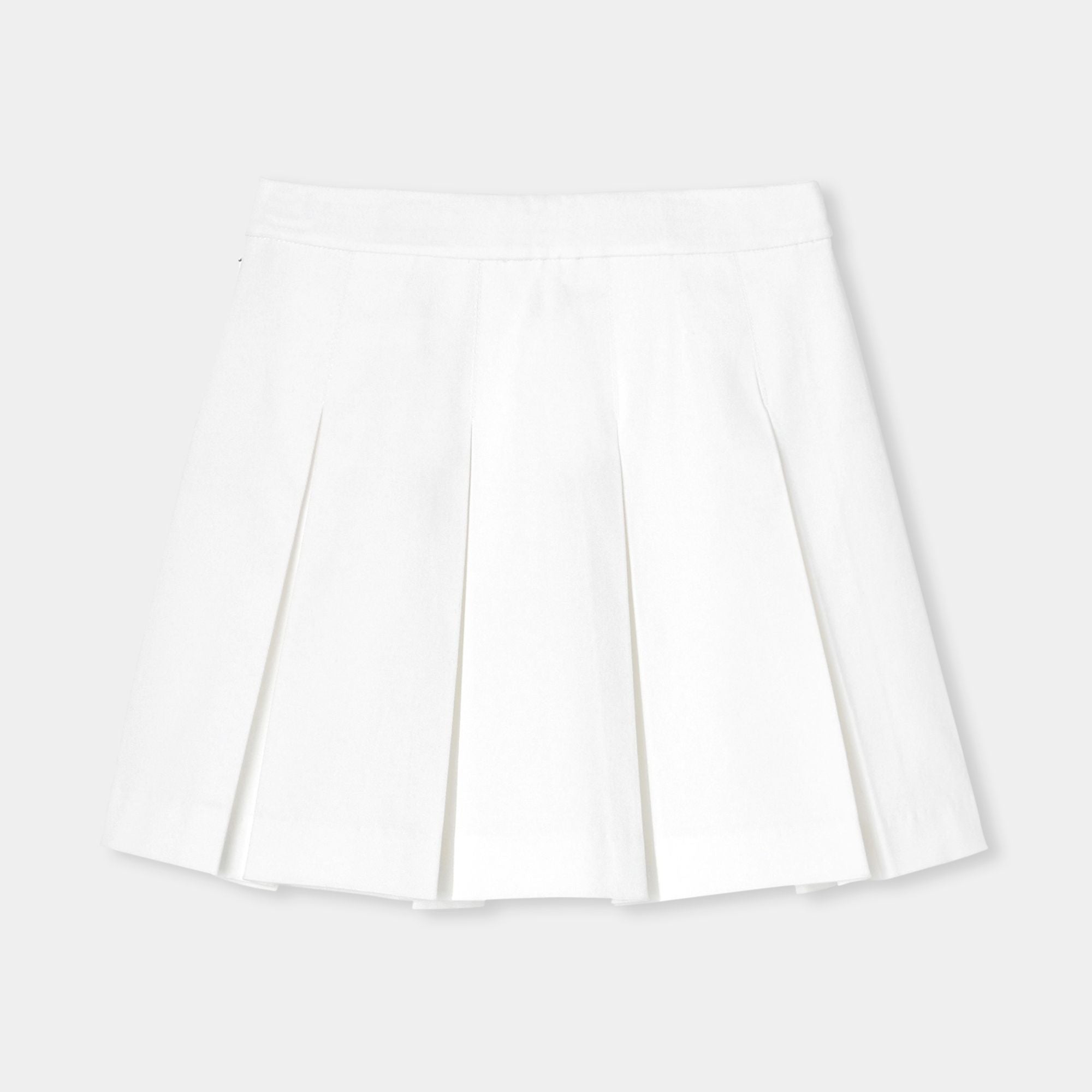 Skirt a Pieghe in Gabardine Girl - Bianco Jacadi