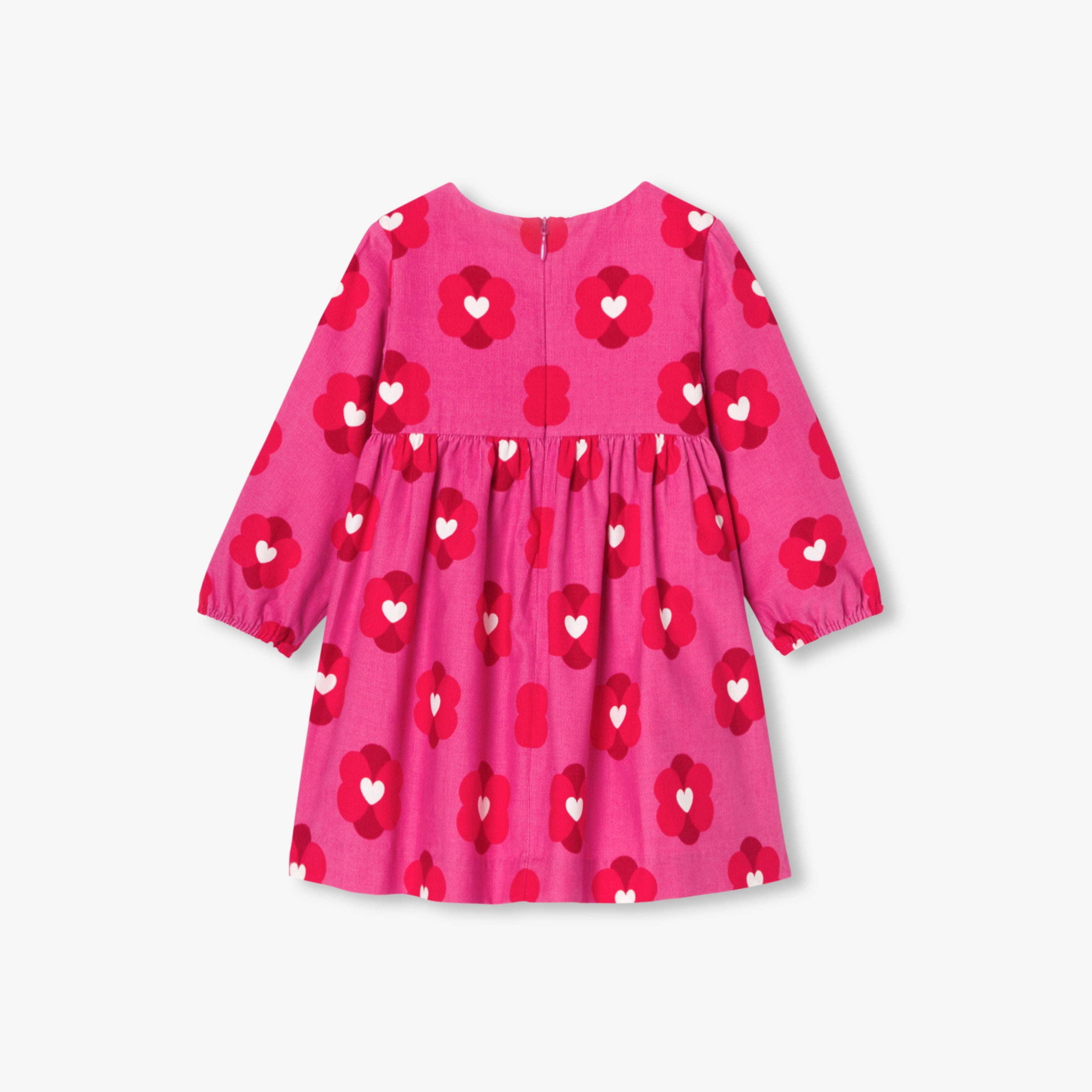 JC-NG067 Jacadi Baby Girl Corduroy Dress (Pink Multi)