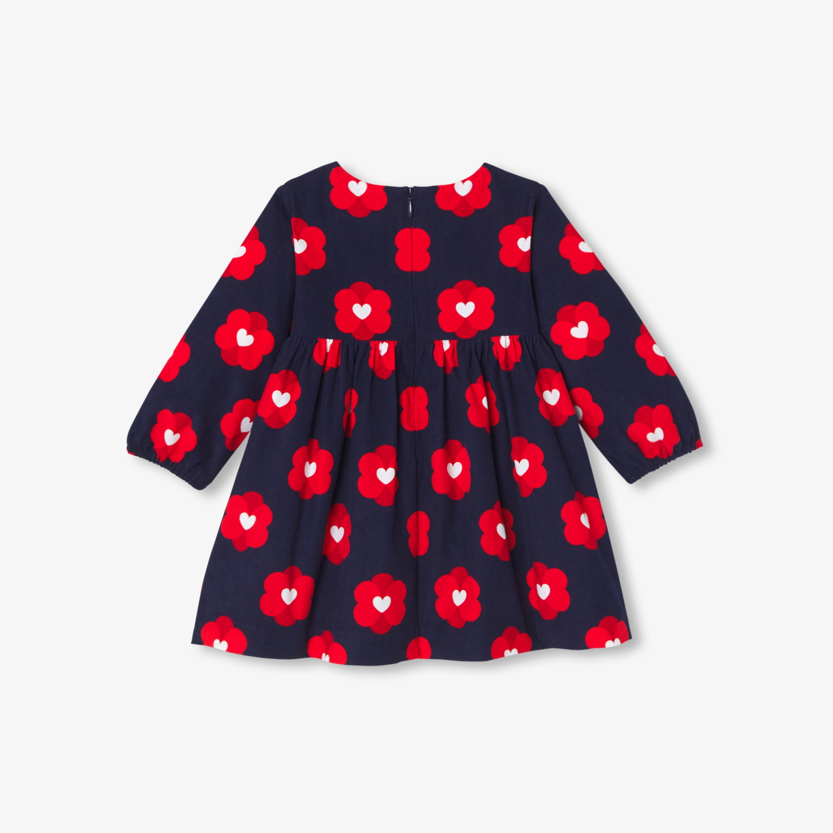 JC-NG058 Jacadi Baby Girl Corduroy Dress - Navy
