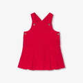 JC-NG062 Jacadi Baby Girl Velvet Pinafore Dress (Poppy Red)