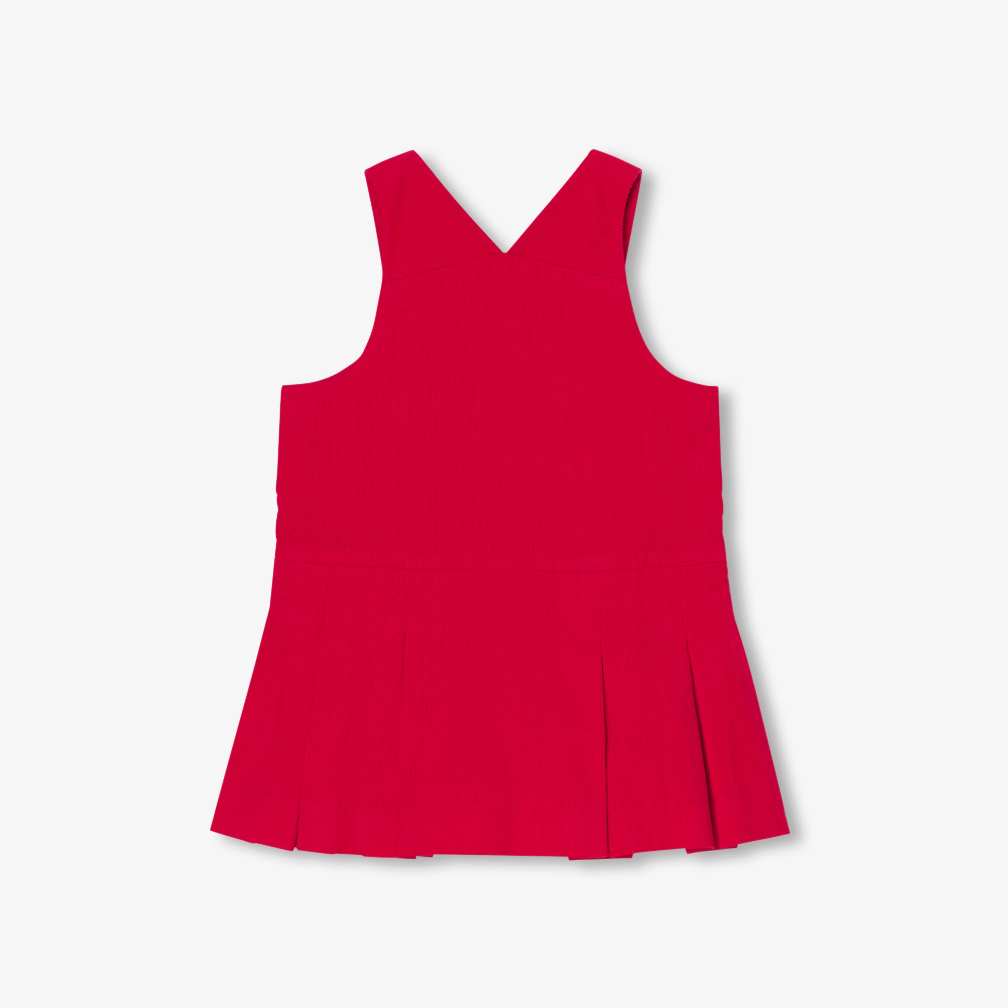 JC-NG062 Jacadi Baby Girl Velvet Pinafore Dress (Poppy Red)