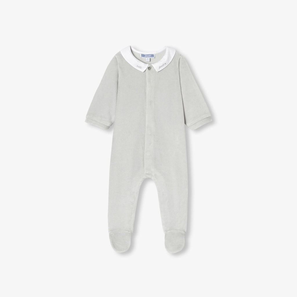JC-NB071 - Jacadi Newborn chenille sleepsuit