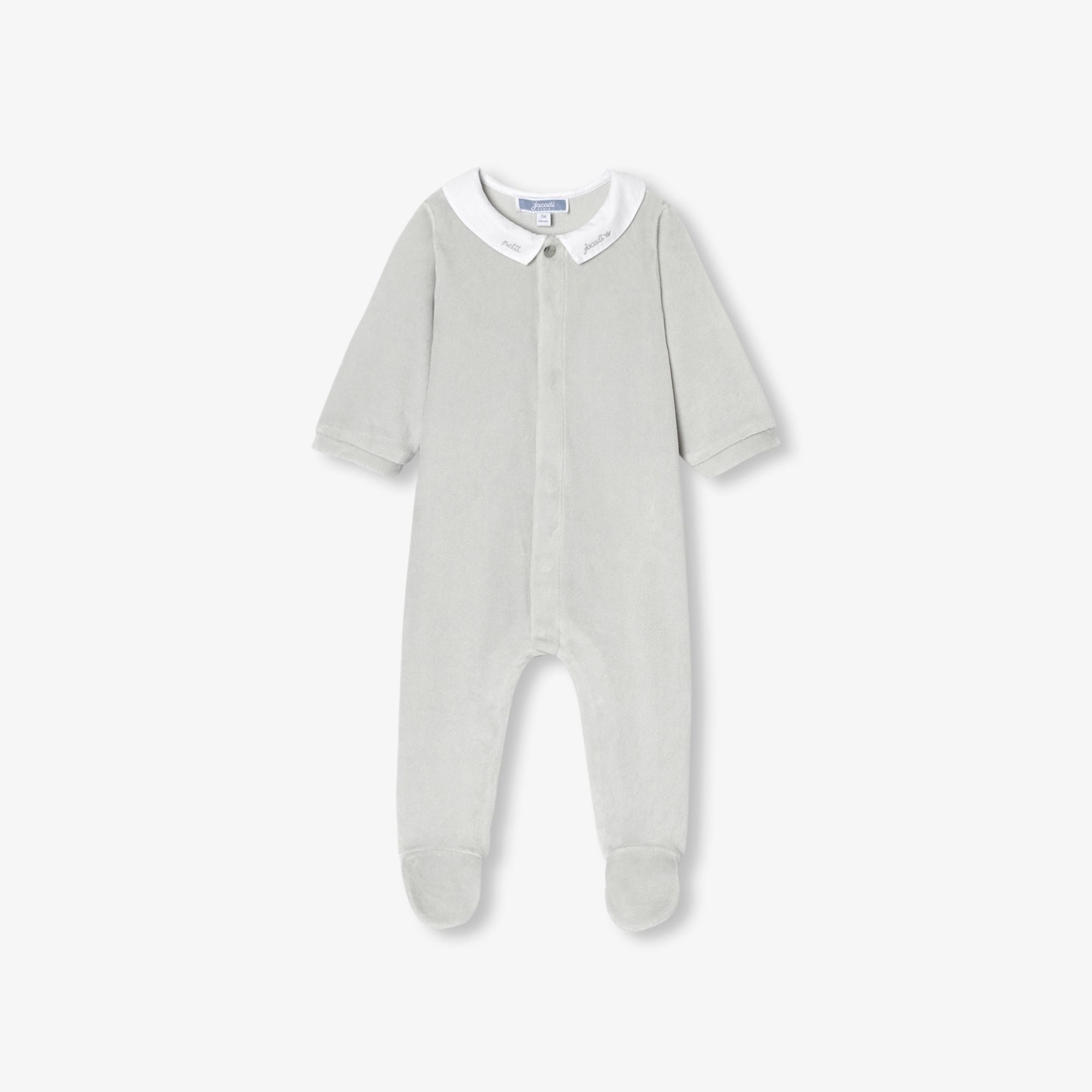 Baby chenille pyjamas - Ice Grey