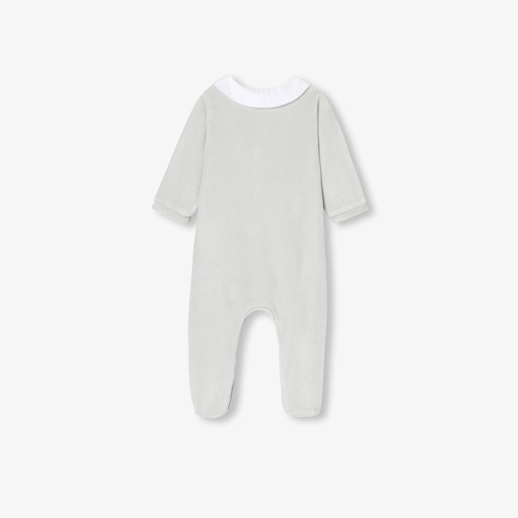 JC-NB071 - Jacadi Newborn chenille sleepsuit