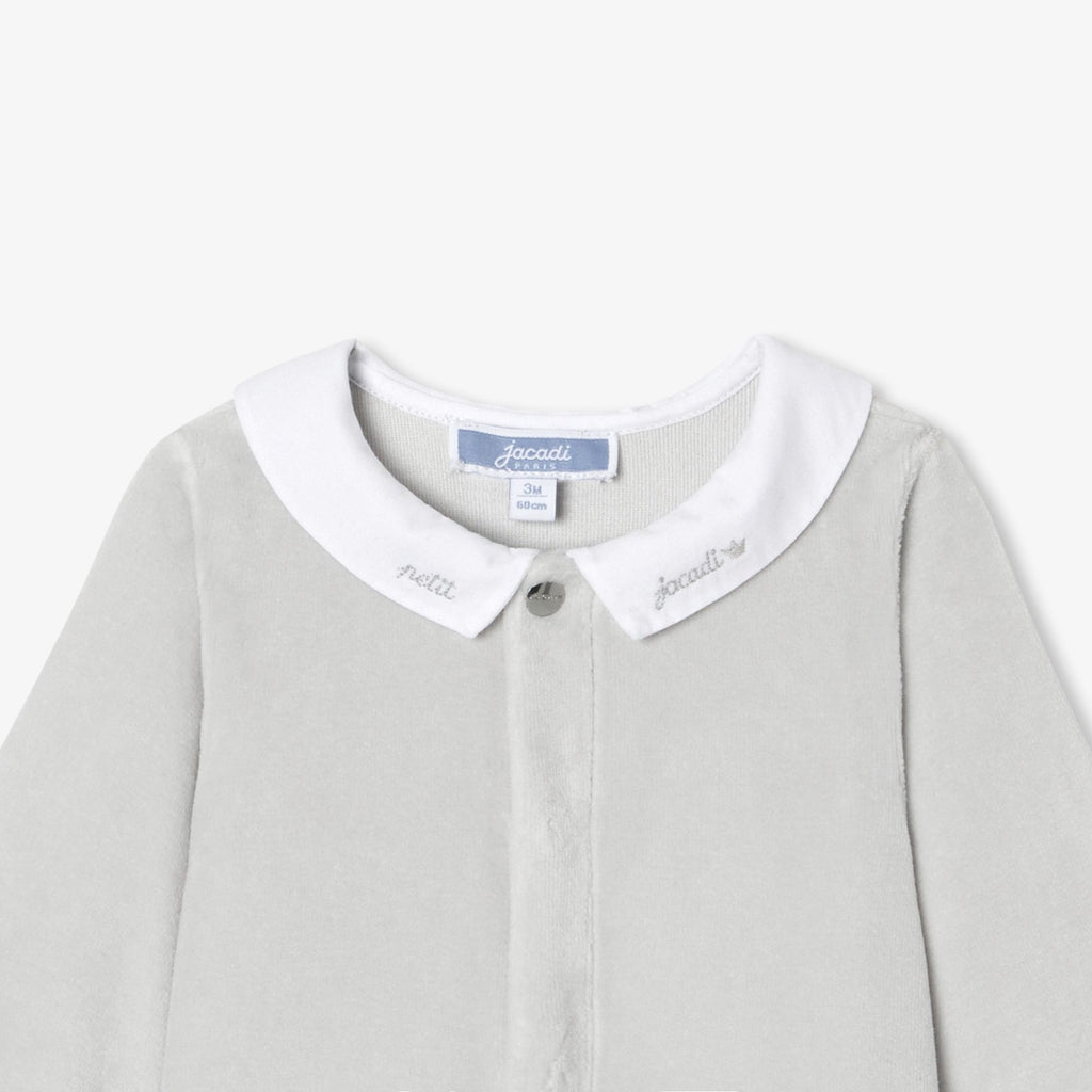 Baby chenille pyjamas - Ice Grey