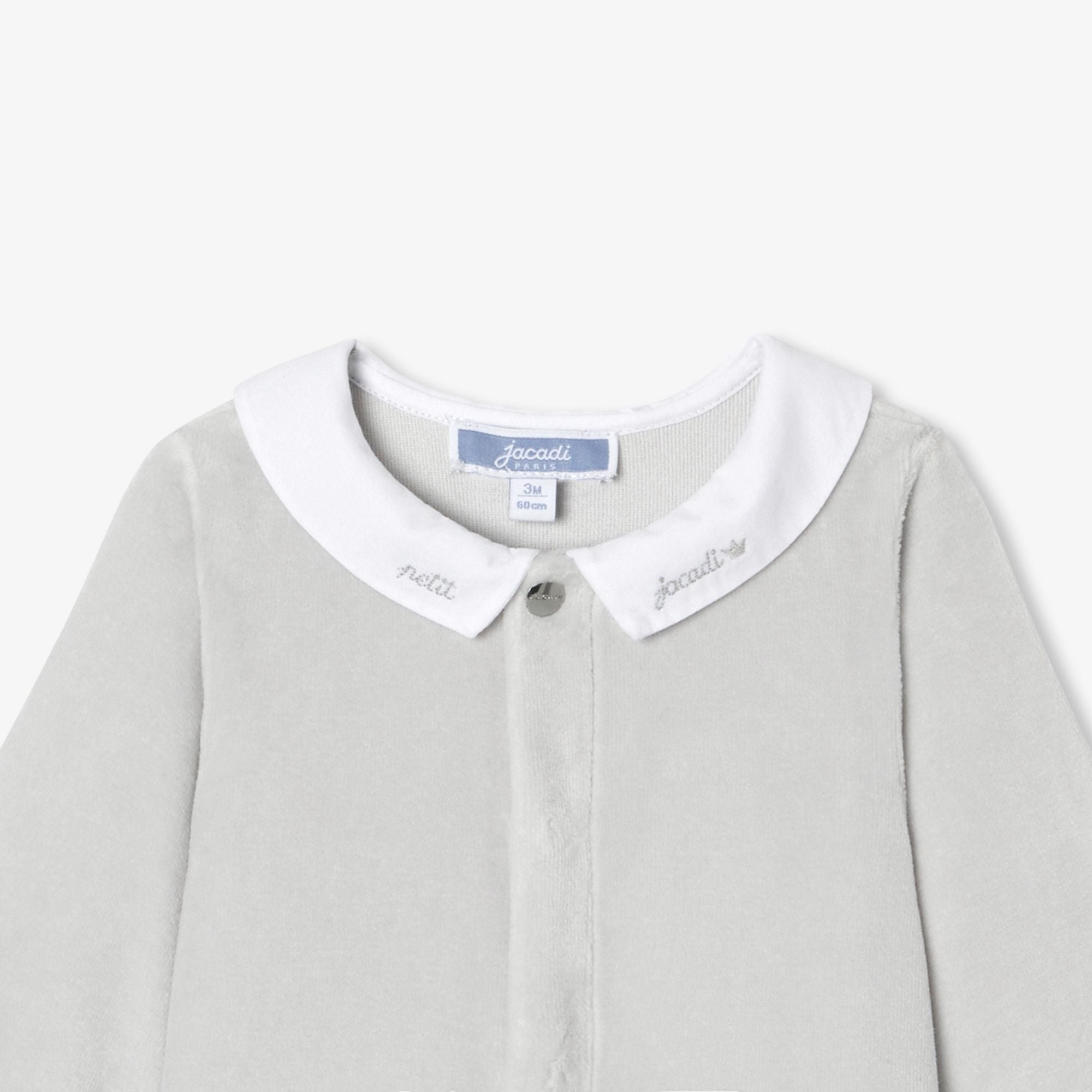 Baby chenille pyjamas - Ice Grey