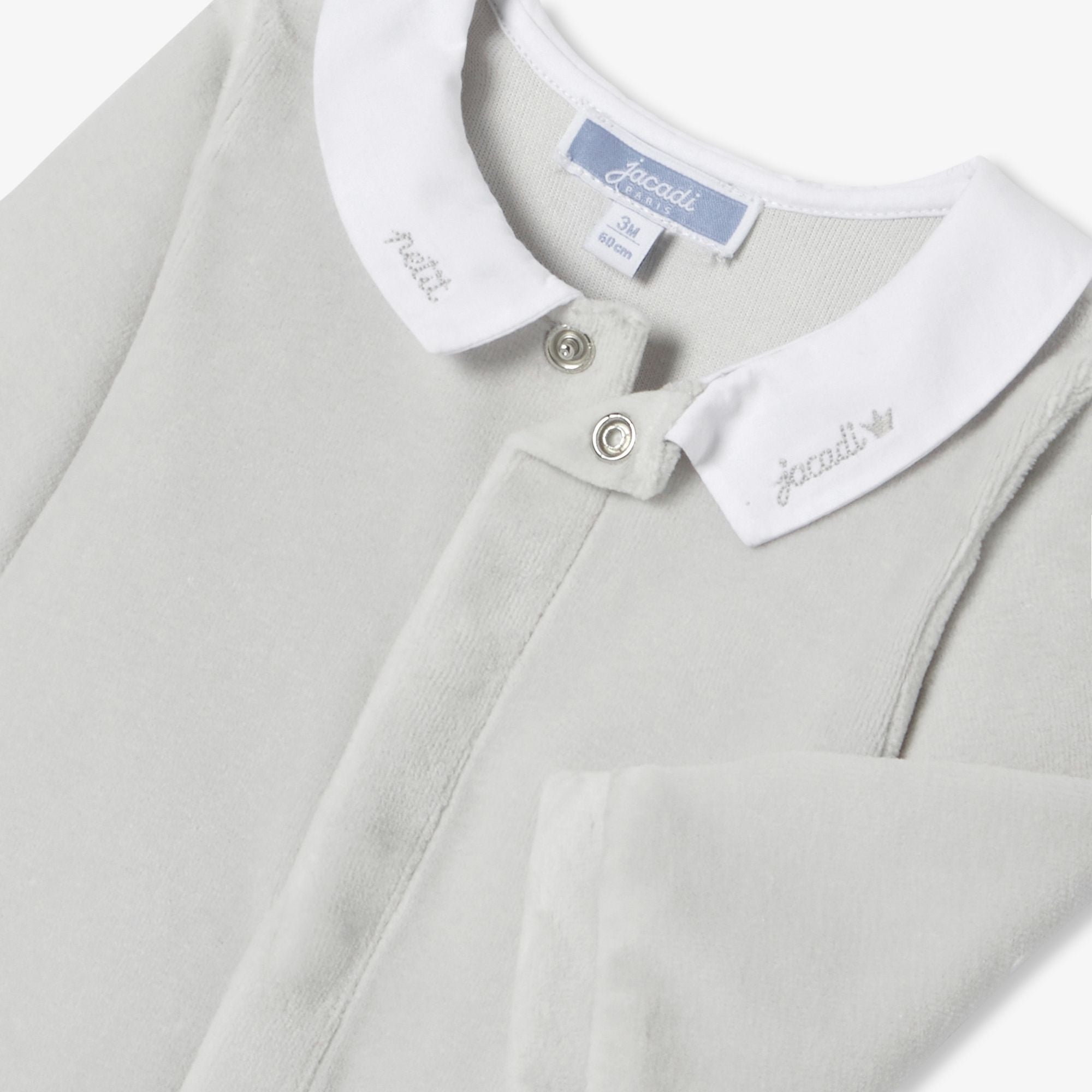 Baby chenille pyjamas - Ice Grey