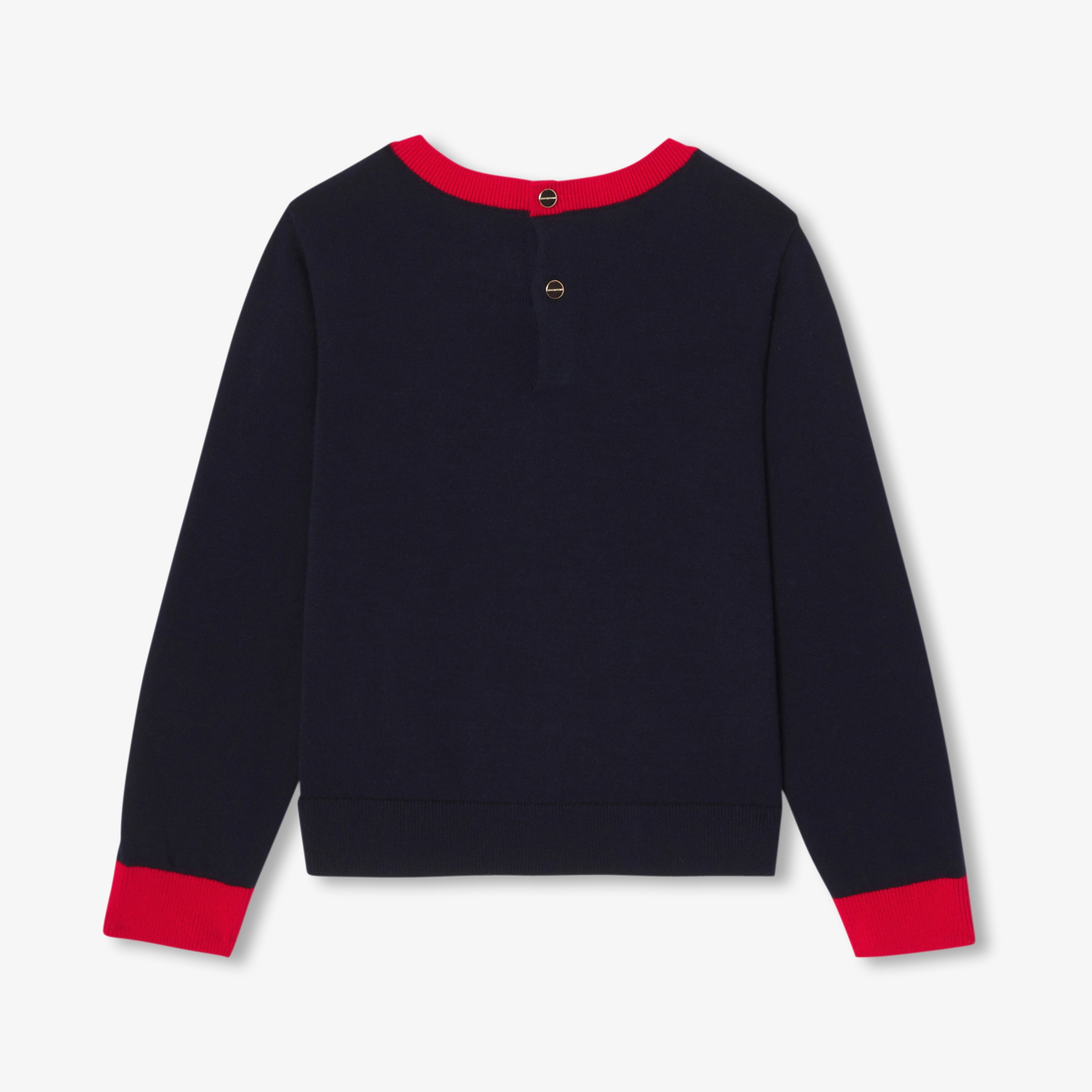 JC-TG083 - Jacadi Girl jacquard flower sweater