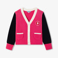 JC-TG054 Jacadi Girls Cardigan color-block girls (geranium)