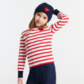 JC-TG053 Jacadi Girls Sweater striped girls (white/red)