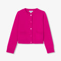 JC-TG027 Jacadi Wool & Cashmere Cardigan with Patch Pockets - Pink Granate