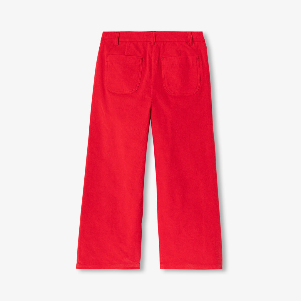 JC-TG052 Jacadi Girls Pants in velvet corduroy girls (Poppy Red)