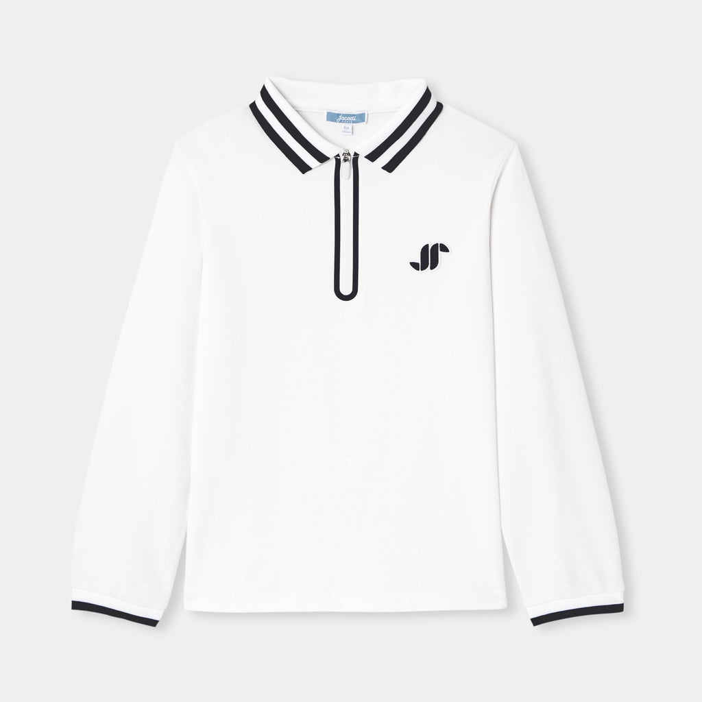 JC-TB029 - Jacadi Boy's long-sleeved cotton polo shirt
