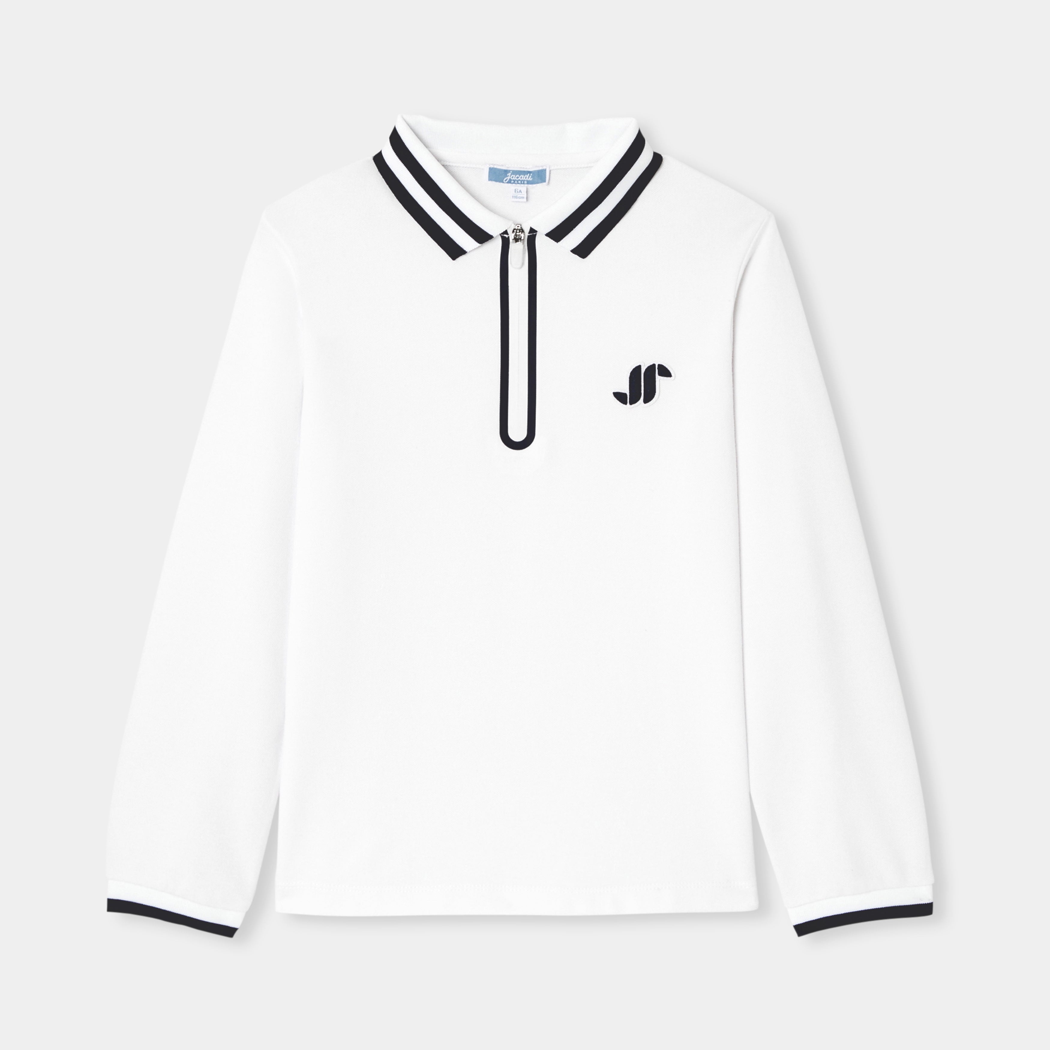 JC-TB029 - Jacadi Boy's long-sleeved cotton polo shirt