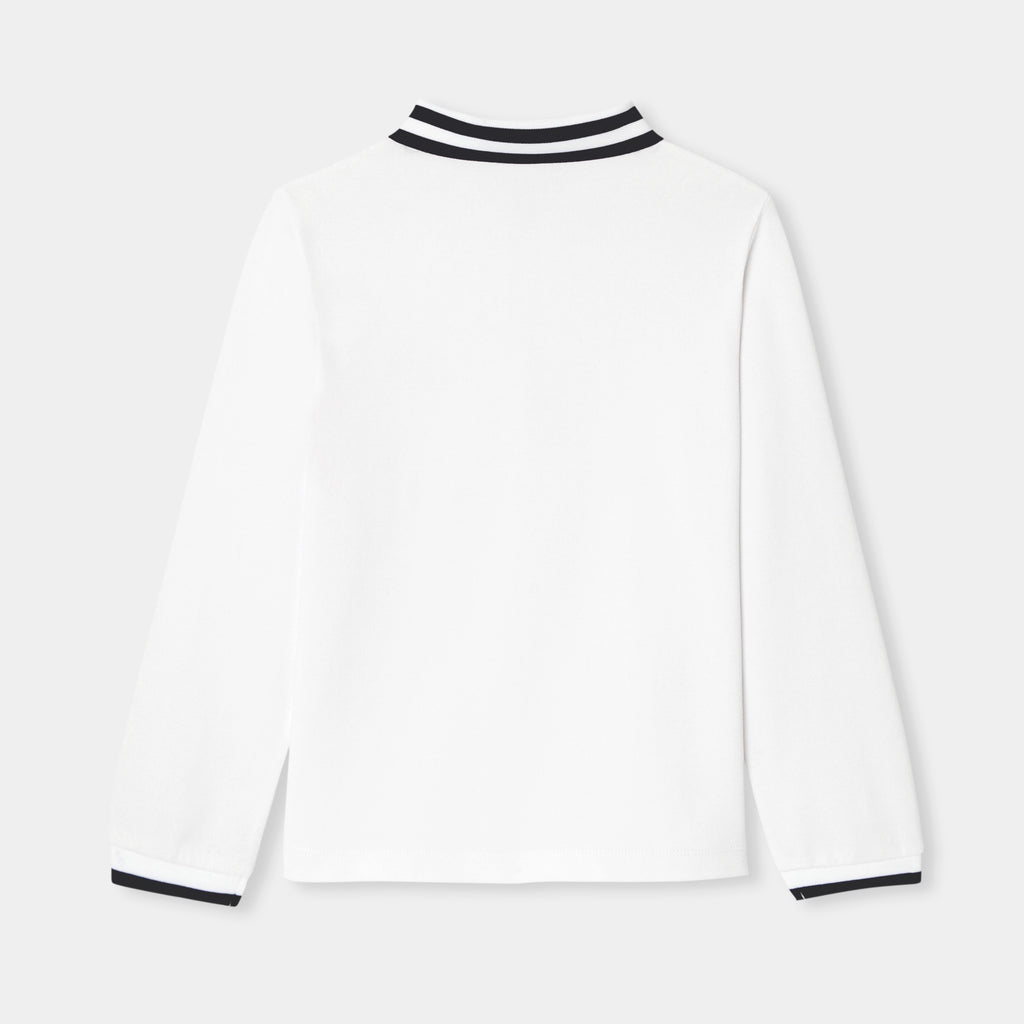 JC-TB029 - Jacadi Boy's long-sleeved cotton polo shirt