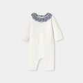 JC-NG082 Jacadi Baby Girl Garter Stitch Knit Onesie