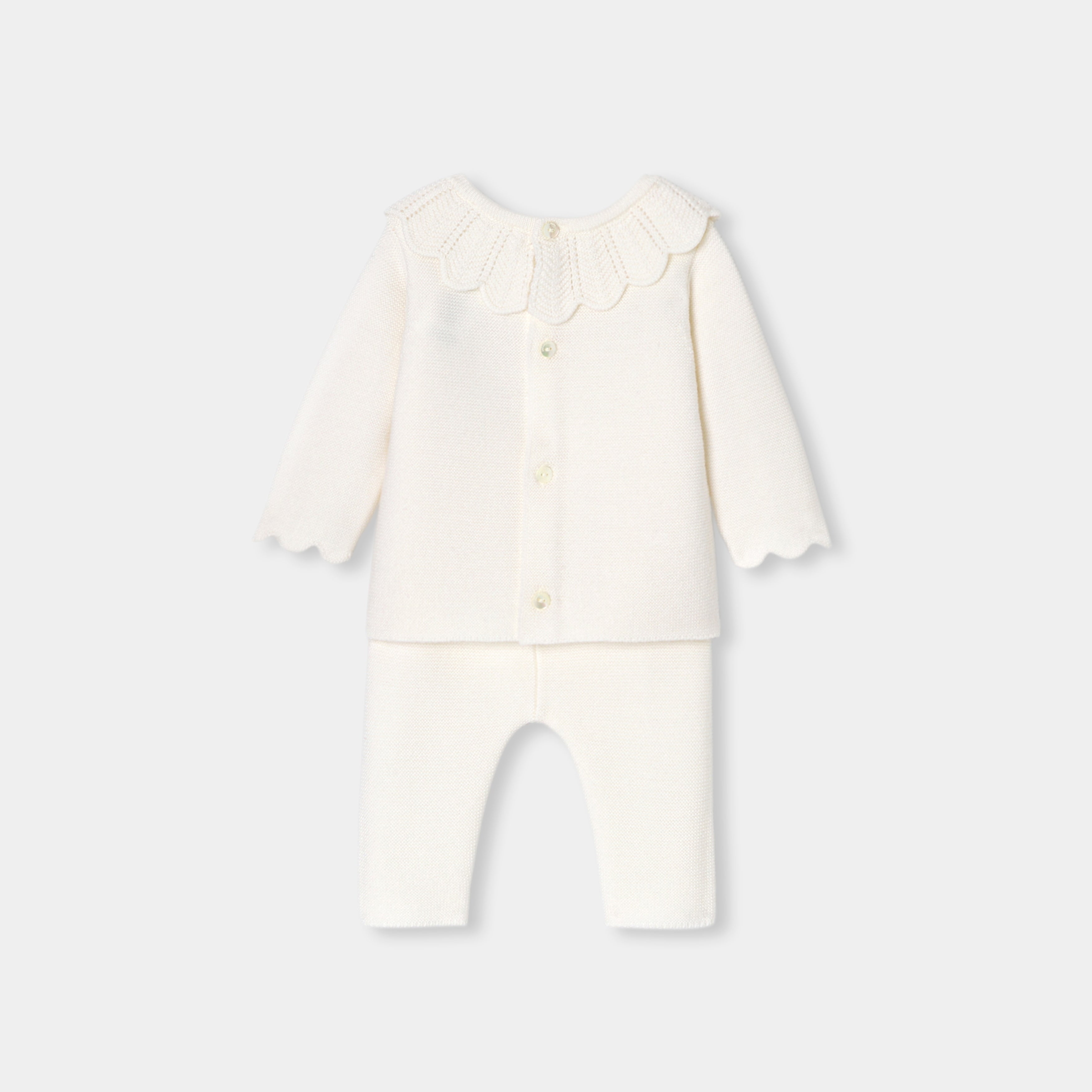 JC-NG075 Jacadi Baby Girl Outfit Set In Wool