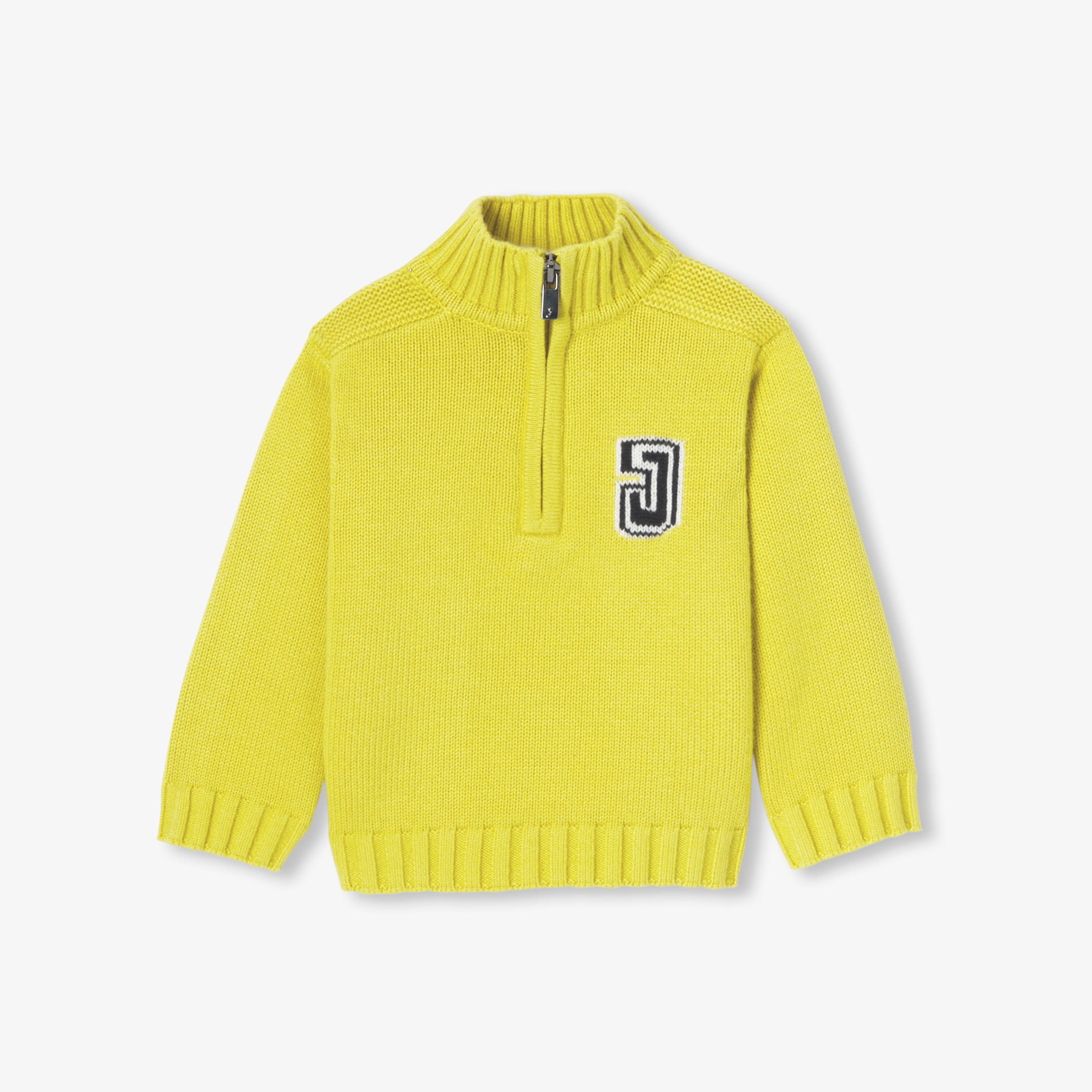 JC-NB032 Boys' trucker neck sweater - bright yellow