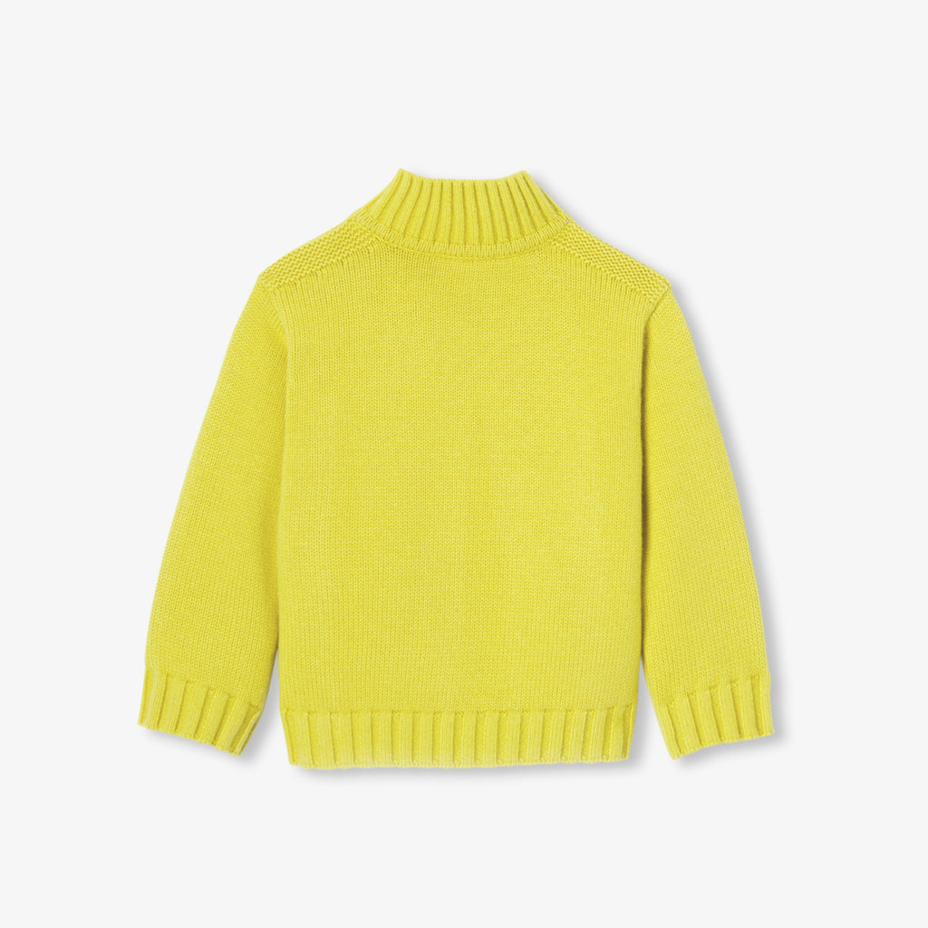 JC-NB032 Boys' trucker neck sweater - bright yellow