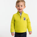 JC-NB032 Boys' trucker neck sweater - bright yellow