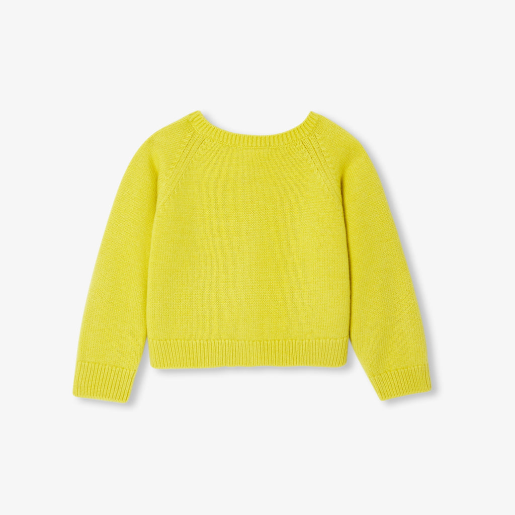 JC-NG073 Jacadi Baby Girl's Wool and Cashmere Cardigan - Cumin