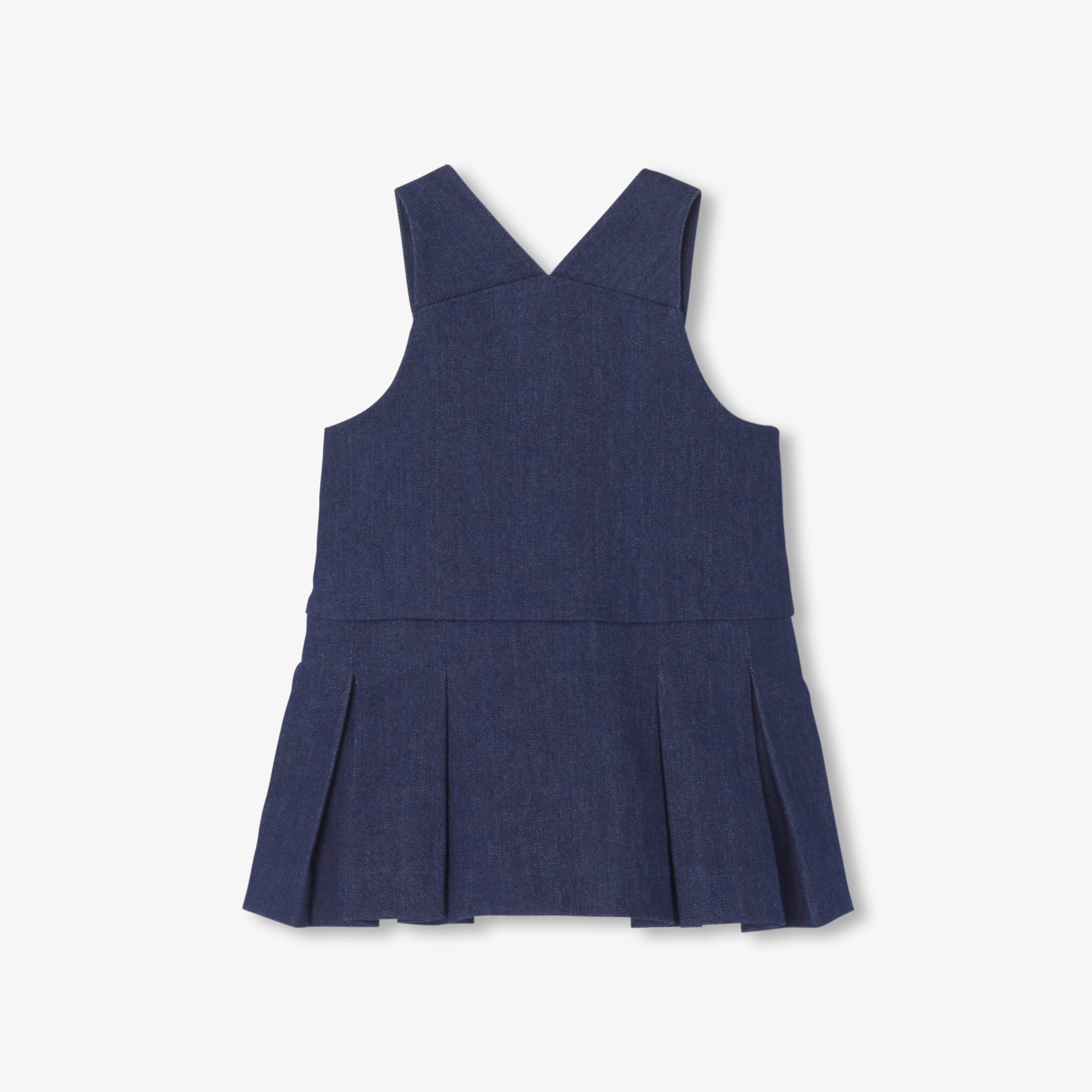 JC-NG063 Jacadi Baby Girl Denim Pinafore Dress (Classic Denim)