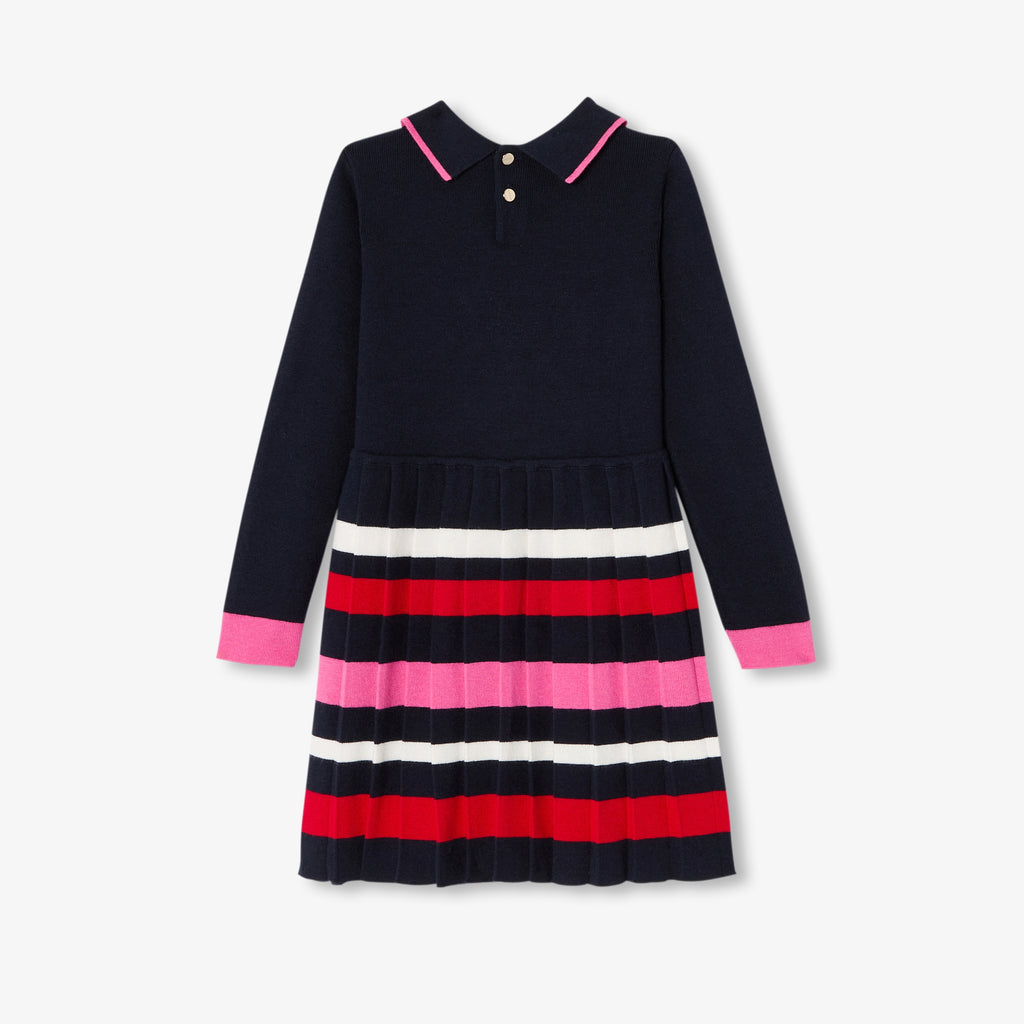 JC-TG065 Jacadi Girls Long Sleeve Dress (Blue)