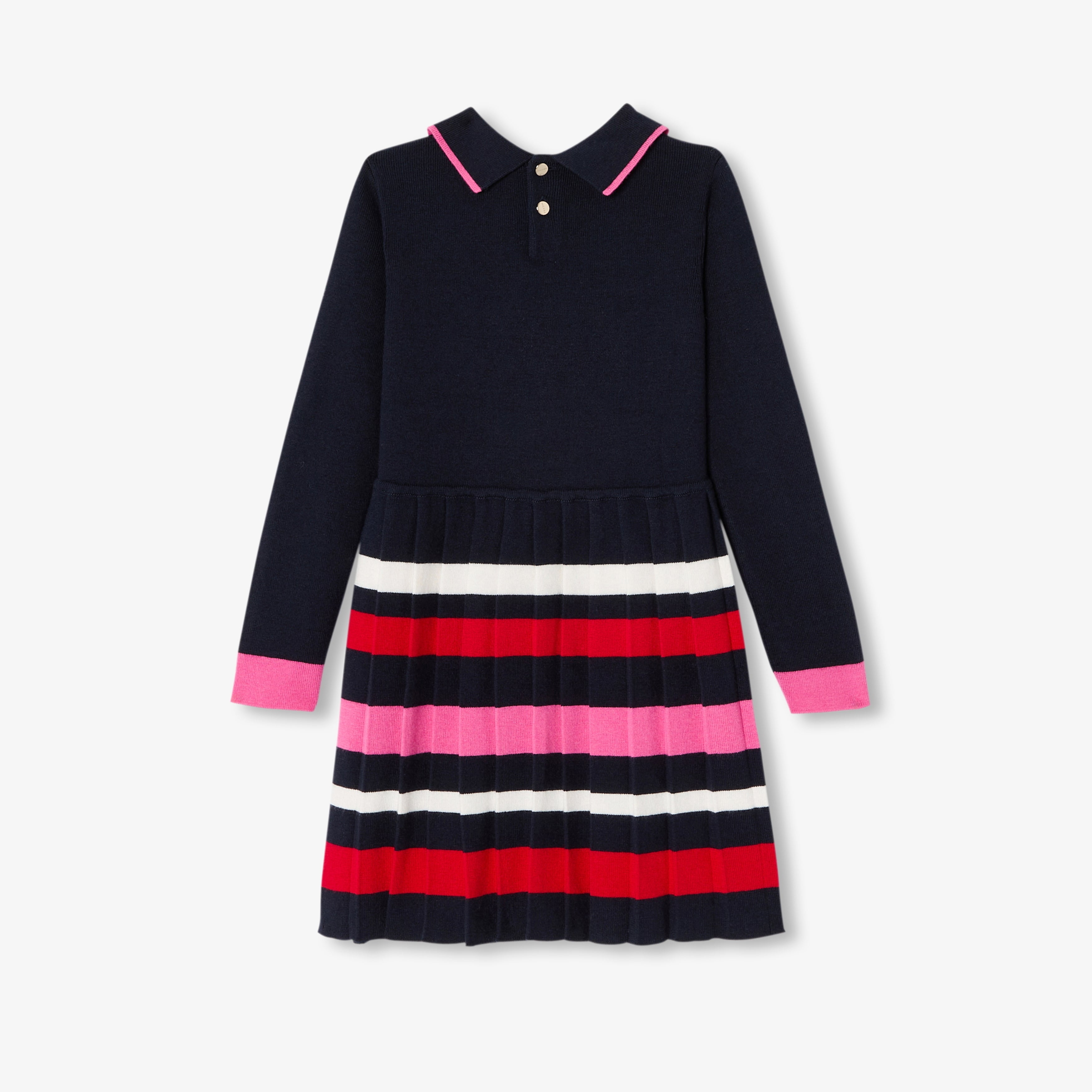 JC-TG065 Jacadi Girls Long Sleeve Dress (Blue)