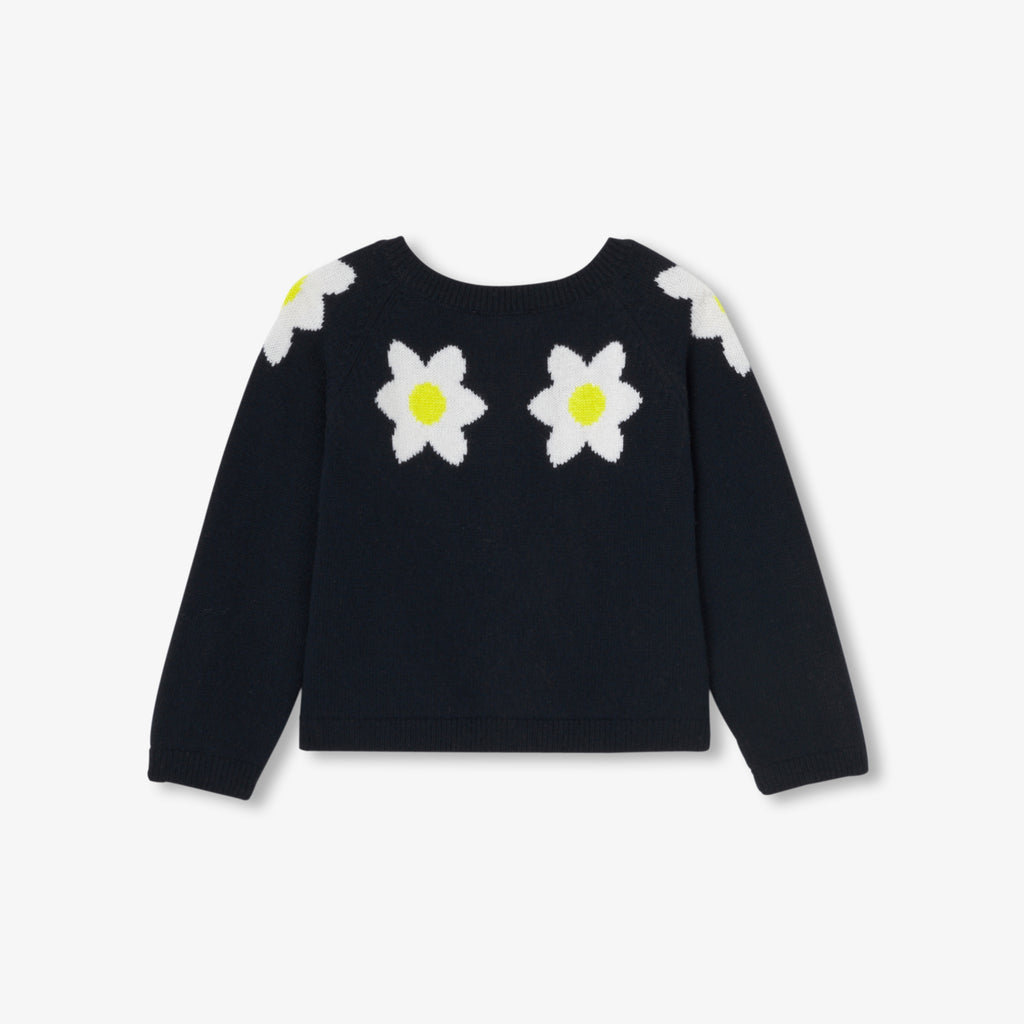 JC-NG072 Jacadi Baby girl's wool and cashmere cardigan - navy blue jacadi